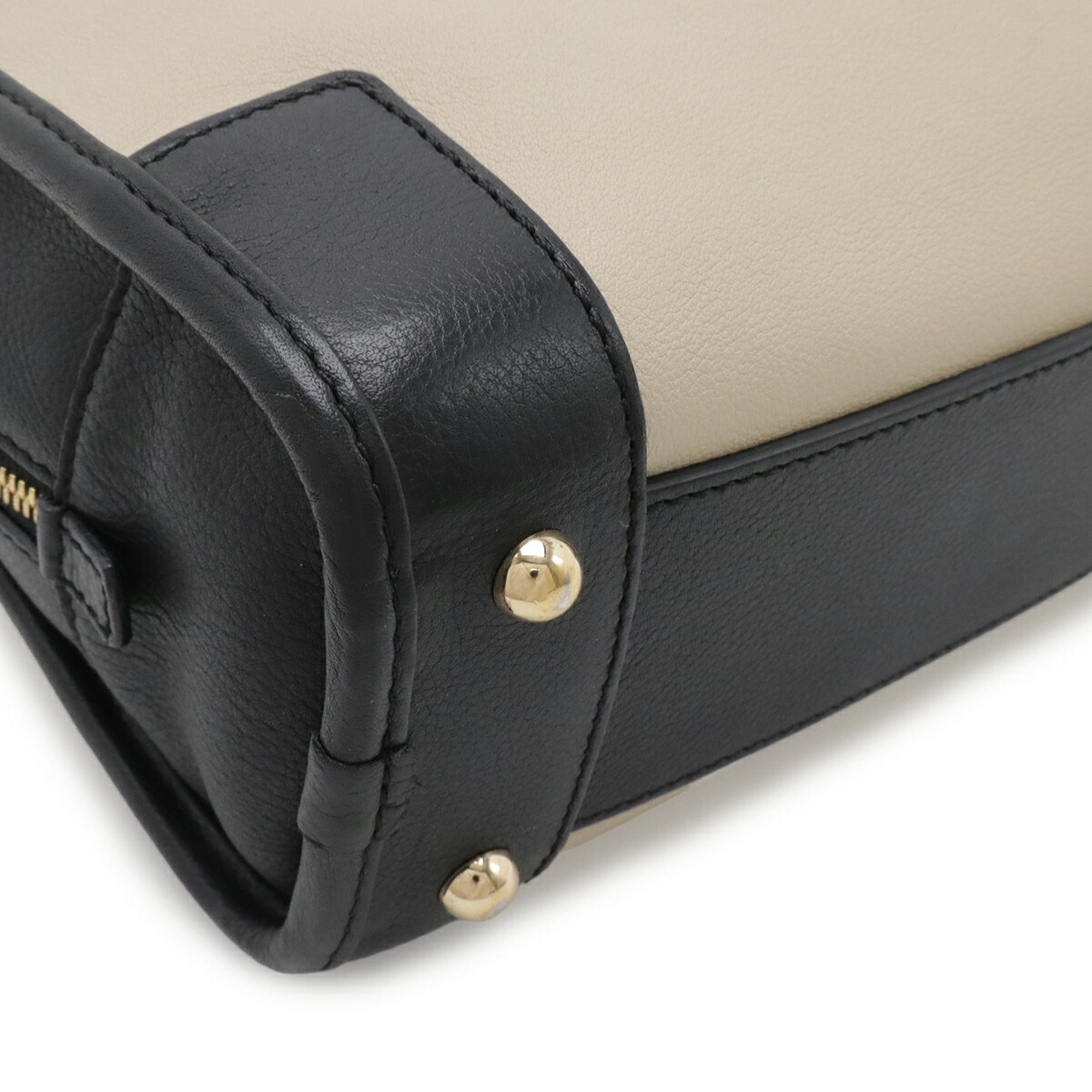 Loewe Black Grayish Leather Handbag Shoulder Bag (Pre-Owned)
