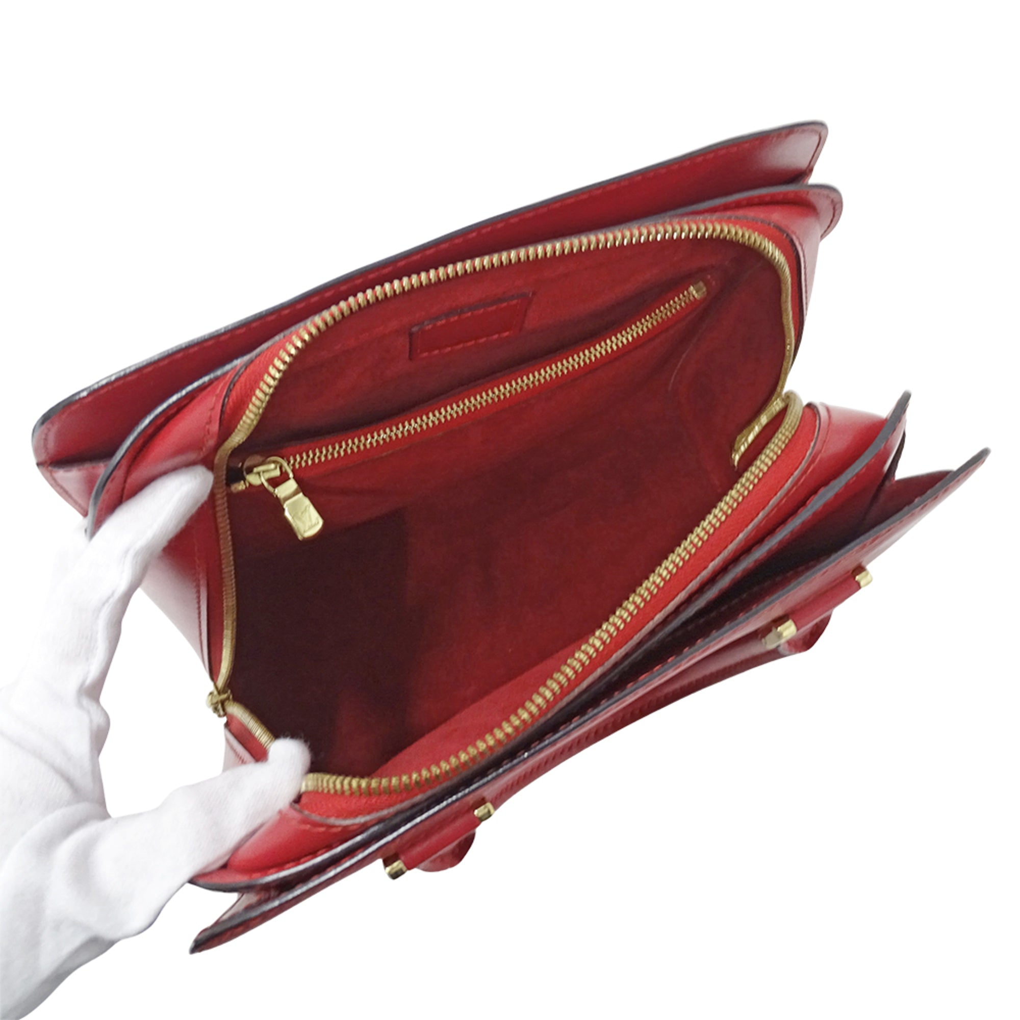 Louis Vuitton Castilian Red Epi Leather Handbag (Pre-Owned)