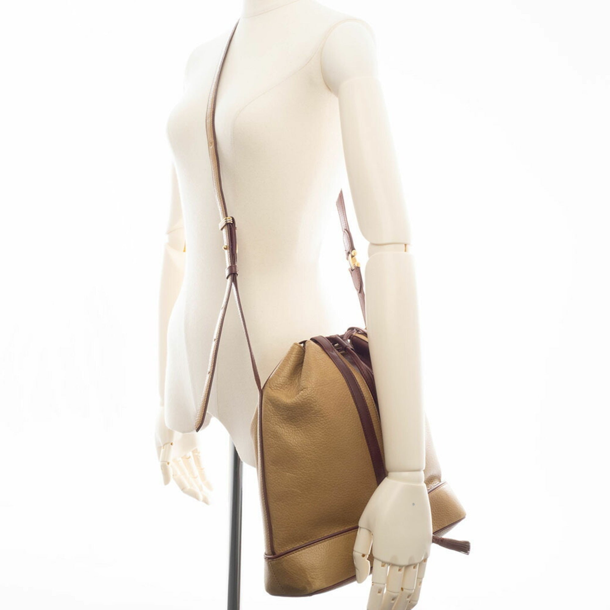 Cartier Must Bordeaux Mustard Leather Shoulder Bag (Pre-Owned)