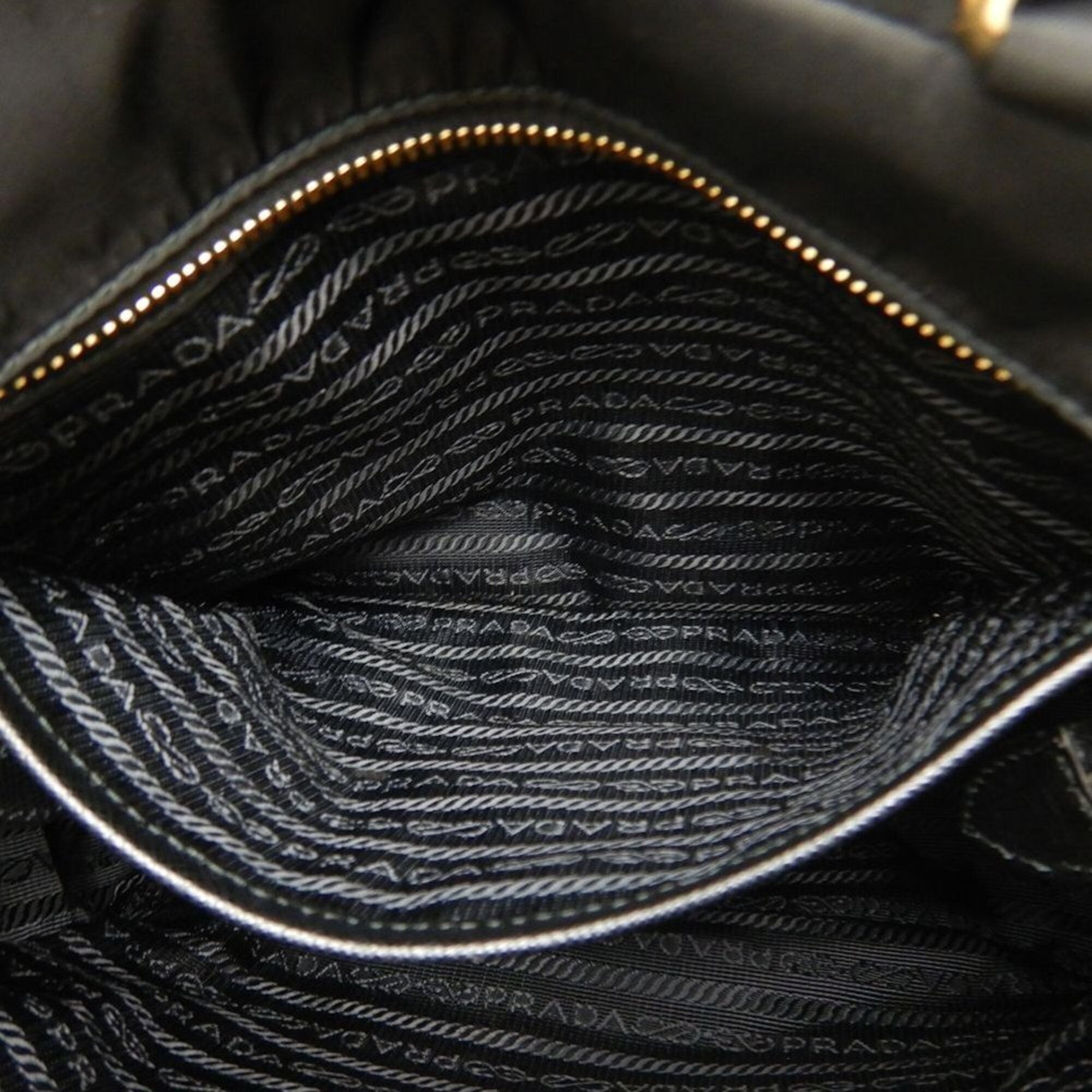 Prada Black Nylon Leather Handbag (Pre-Owned)