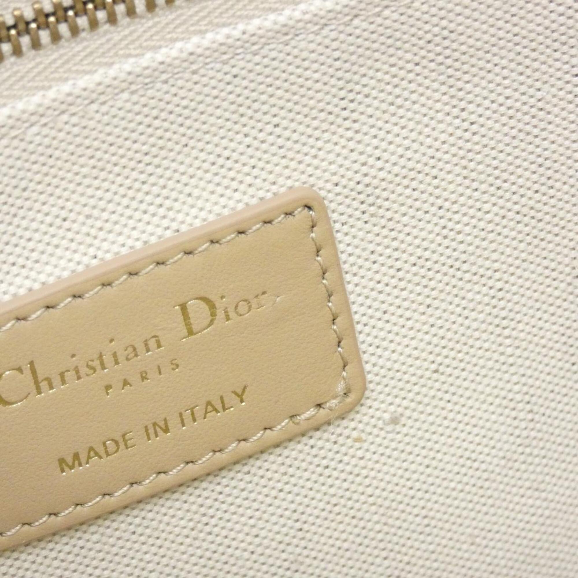 Christian Dior Beige Canvas Handbag (Pre-Owned)