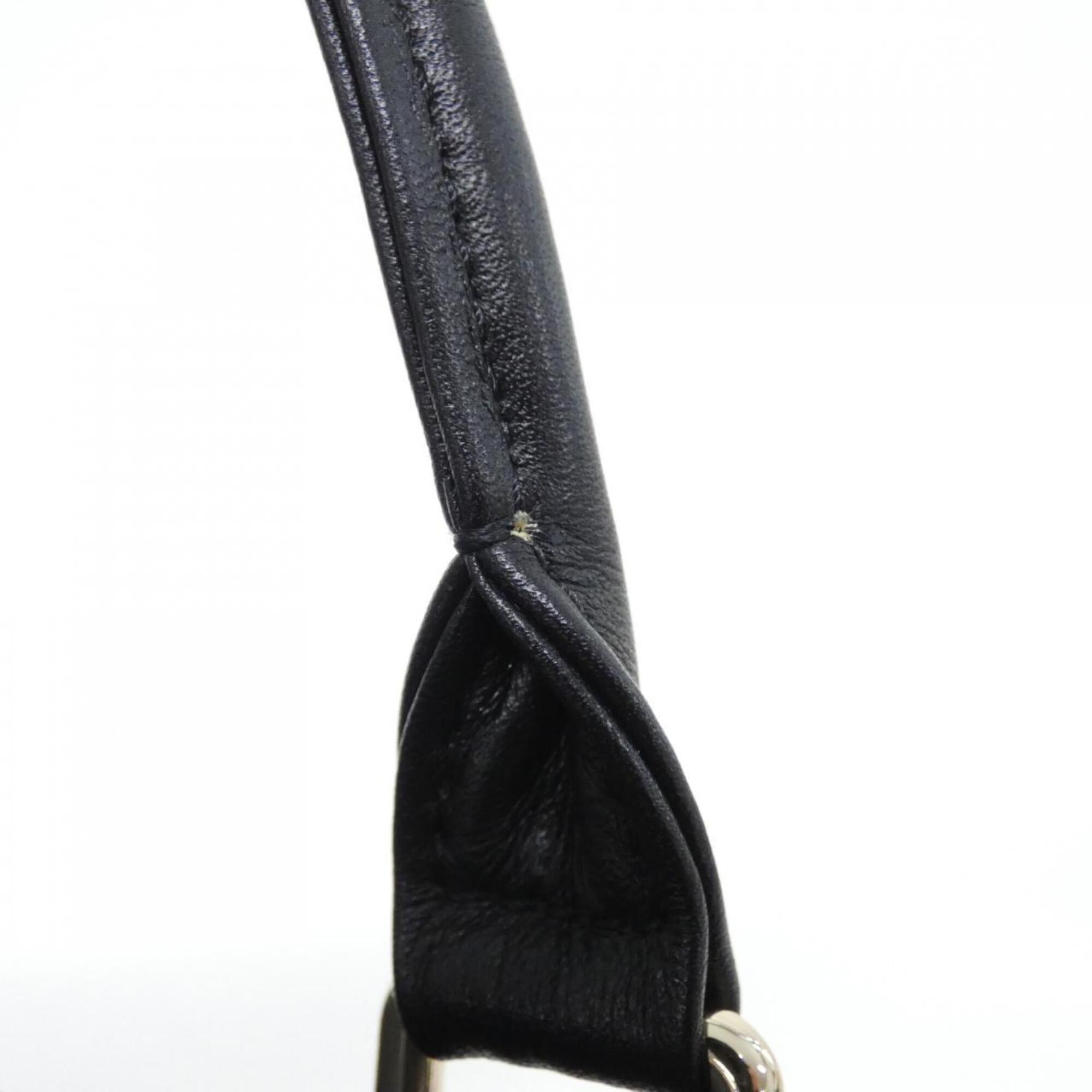 Chanel Black Leather Handbag (Pre-Owned)