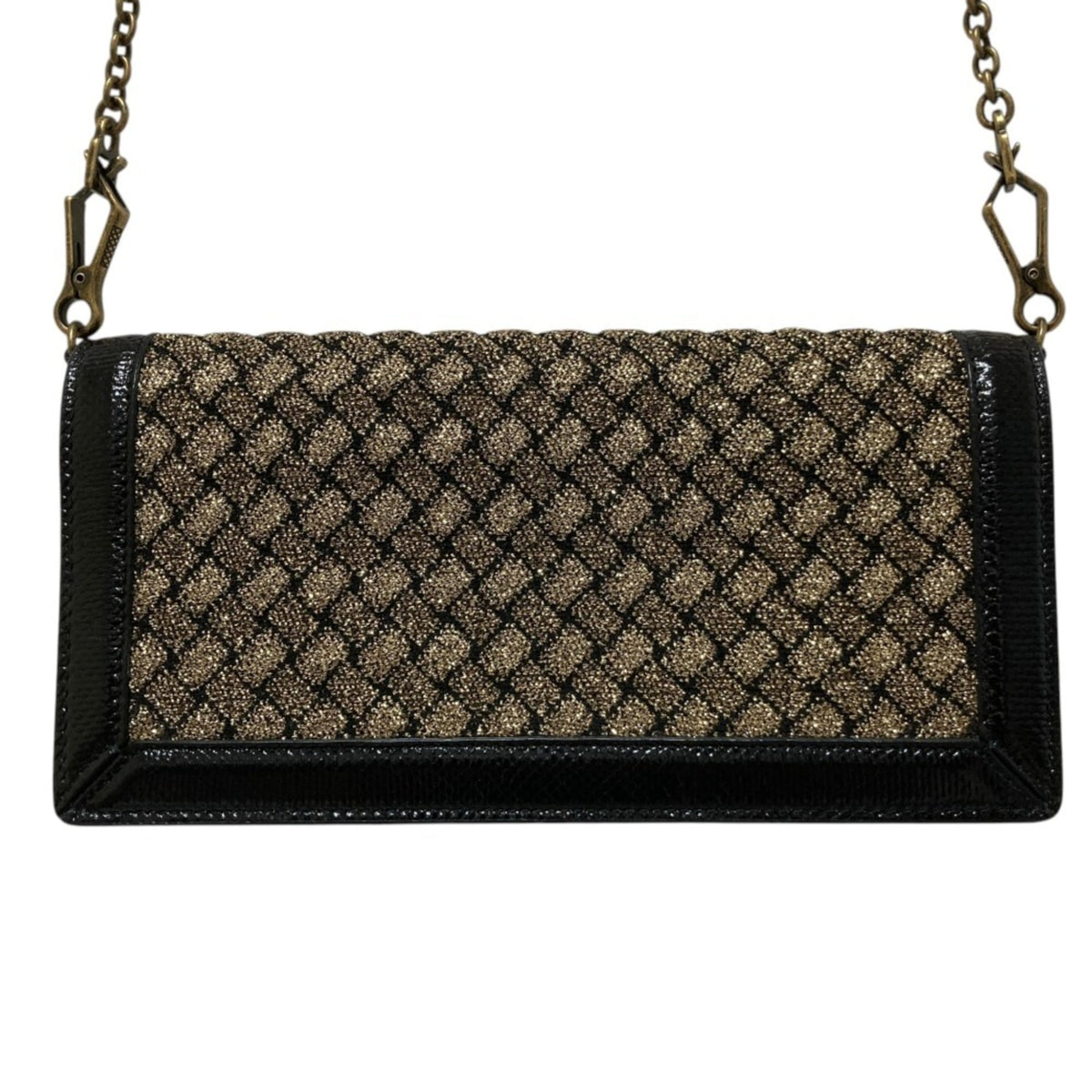 Bottega Veneta Intrecciato Black Intrecciato Shoulder Bag (Pre-Owned)