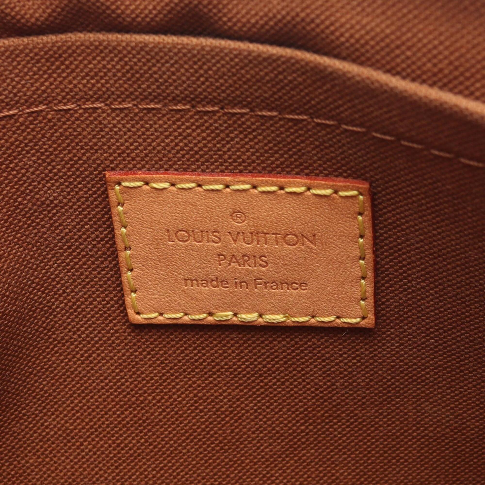 Louis Vuitton Brown Khaki Pvc Leather Handbag Shoulder Bag (Pre-Owned)