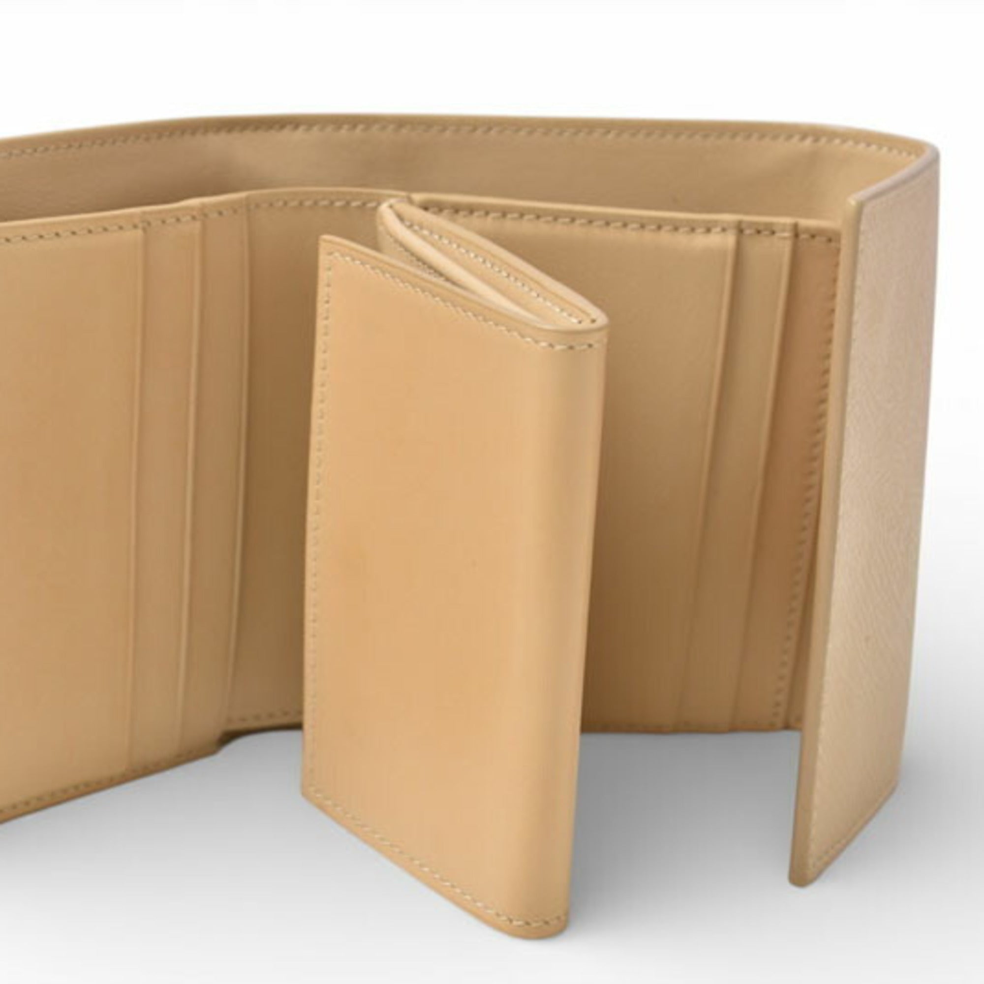 Celine Beige Leather Wallet (Tri-Fold) (Pre-Owned)