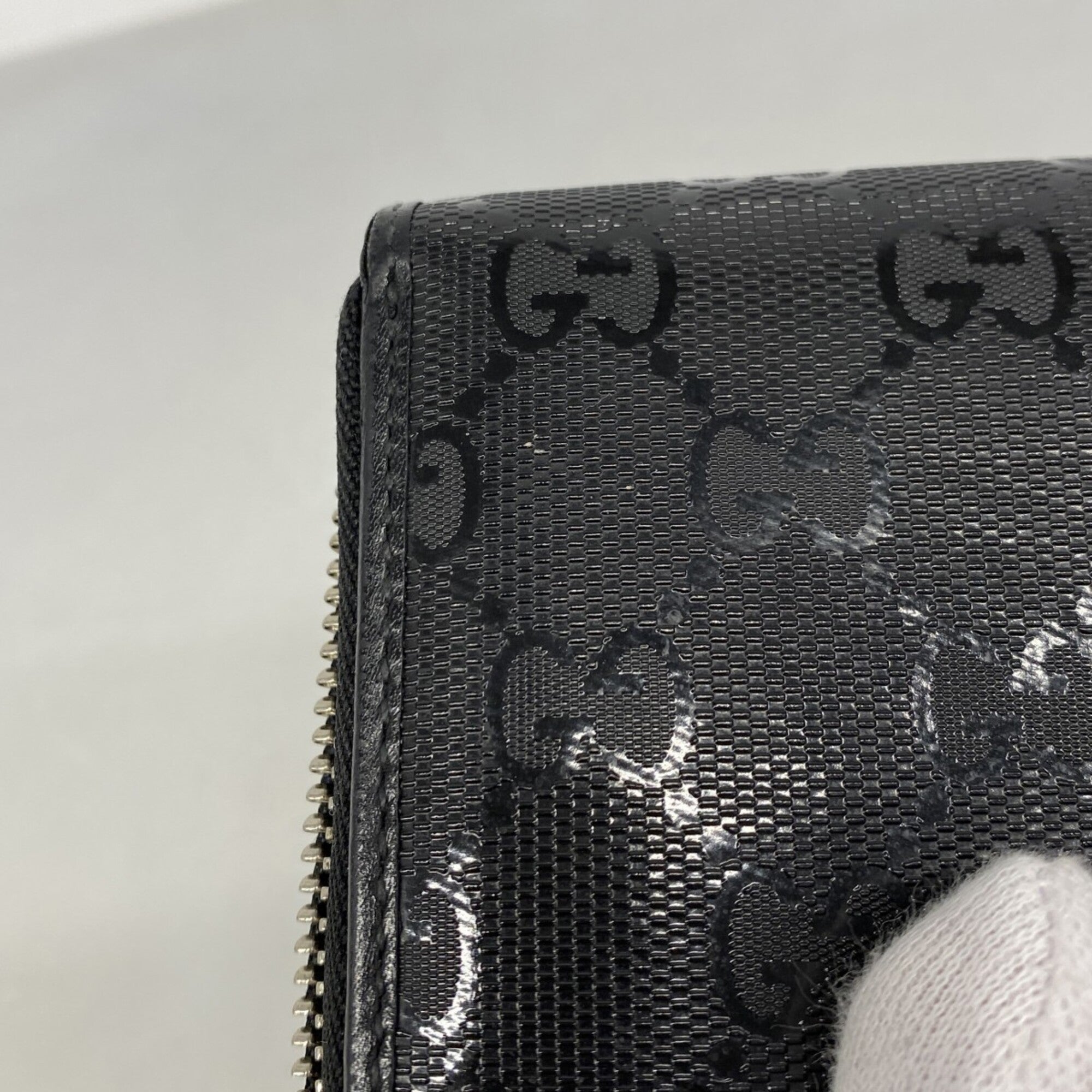 Gucci Black Pvc Long Wallet (Bi-Fold) (Pre-Owned)
