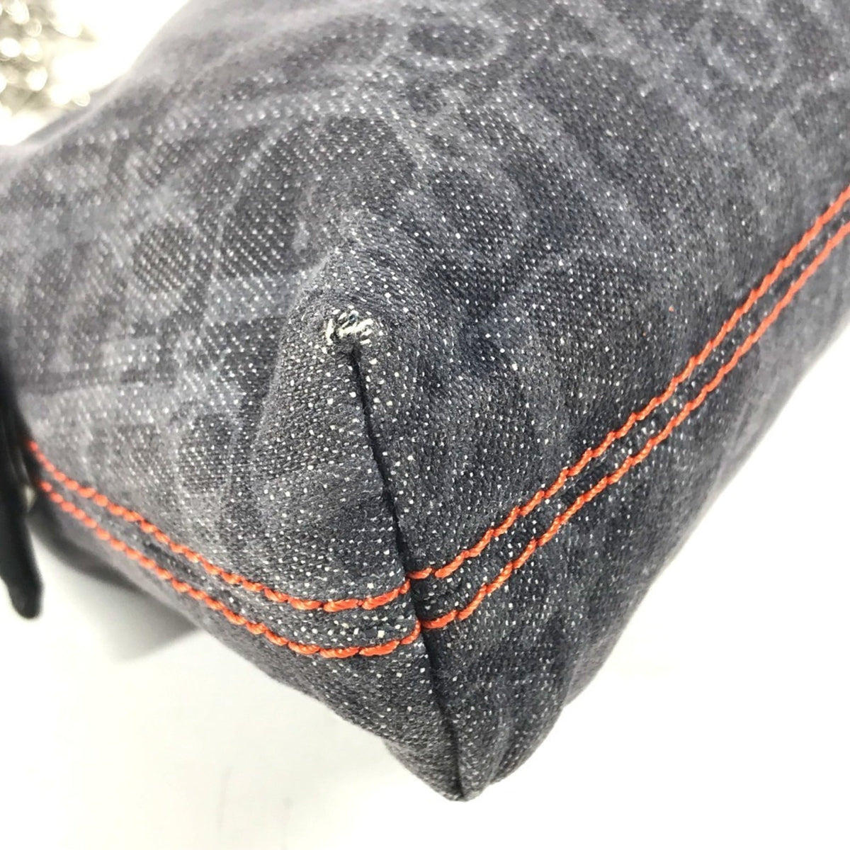 Christian Dior Navy Denim Pouch Shoulder Bag (Pre-Owned)