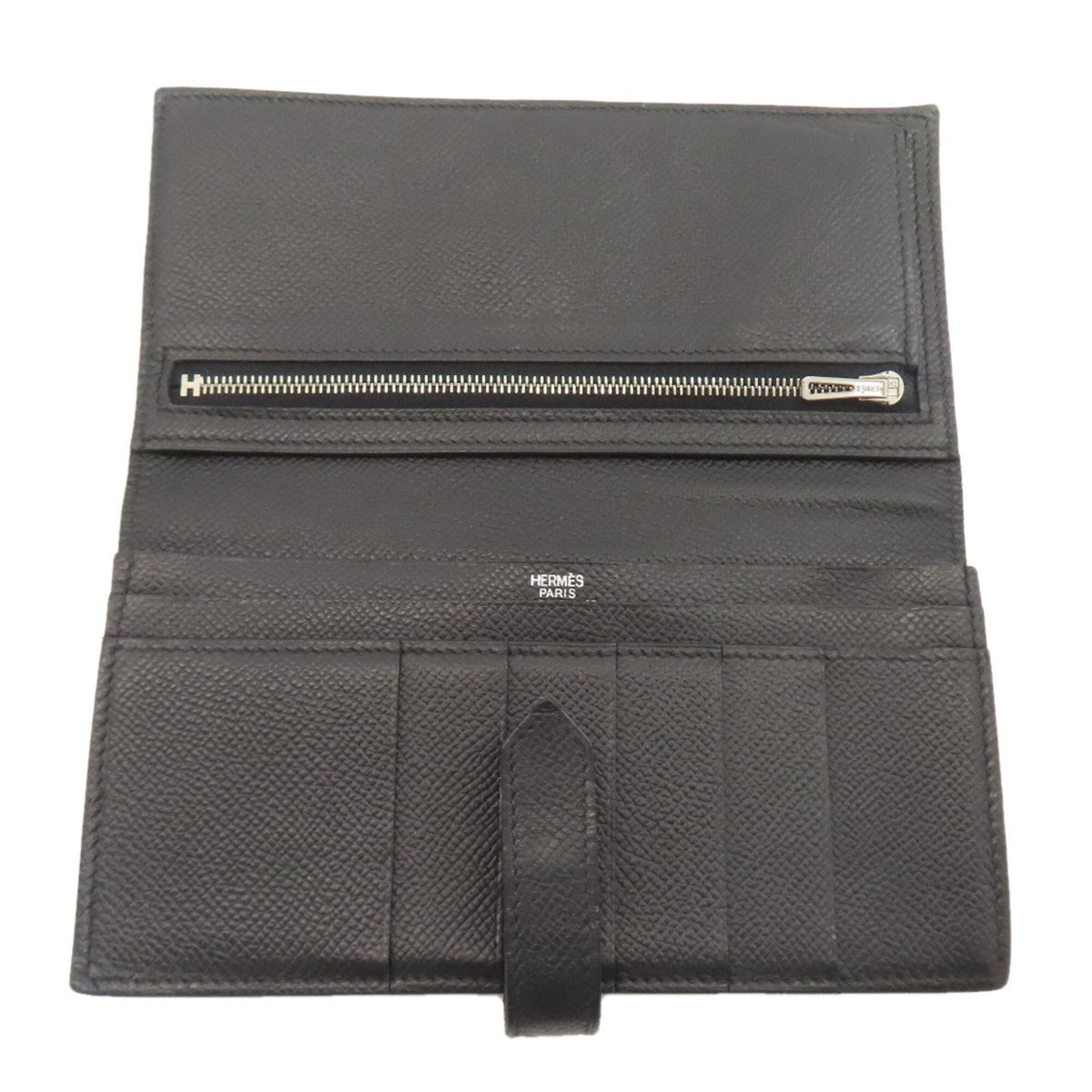 Hermes Black Epsom Leather Coin Purse/Coin Case (Pre-Owned)