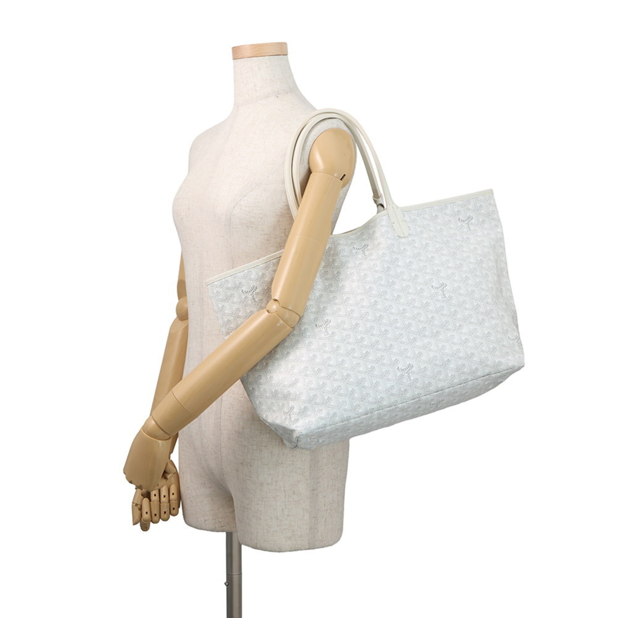 Goyard White Pvc Leather Tote Bag (Pre-Owned)