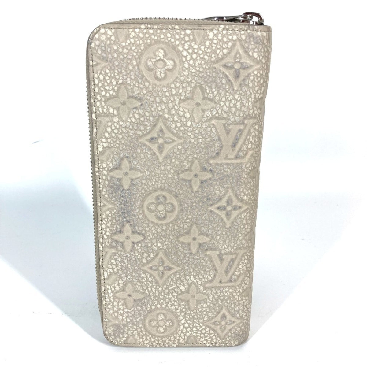 Louis Vuitton Taurillon Beige Blue Leather Long Wallet (Bi-Fold) (Pre-Owned)