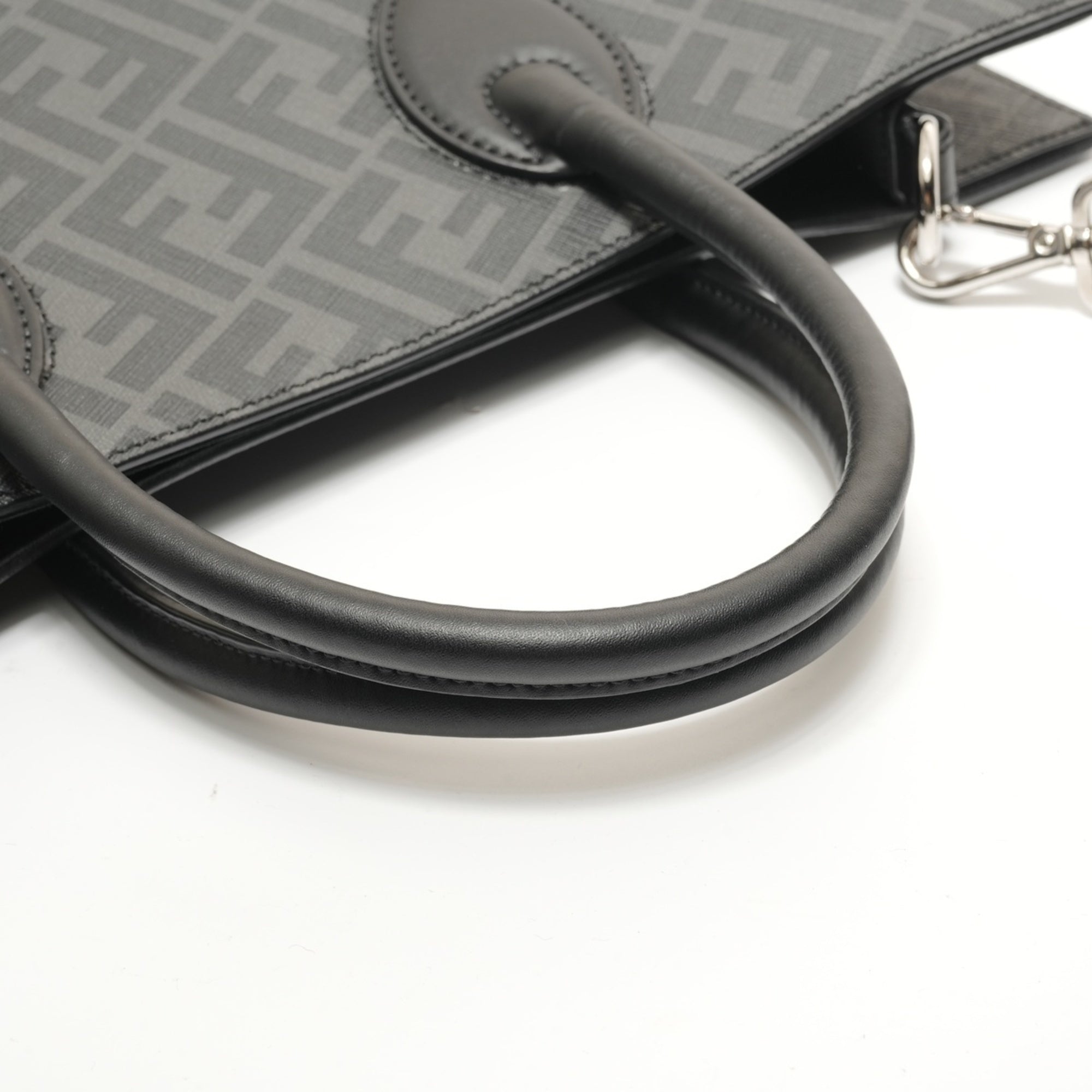 Fendi Black Zucca Handbag (Pre-Owned)