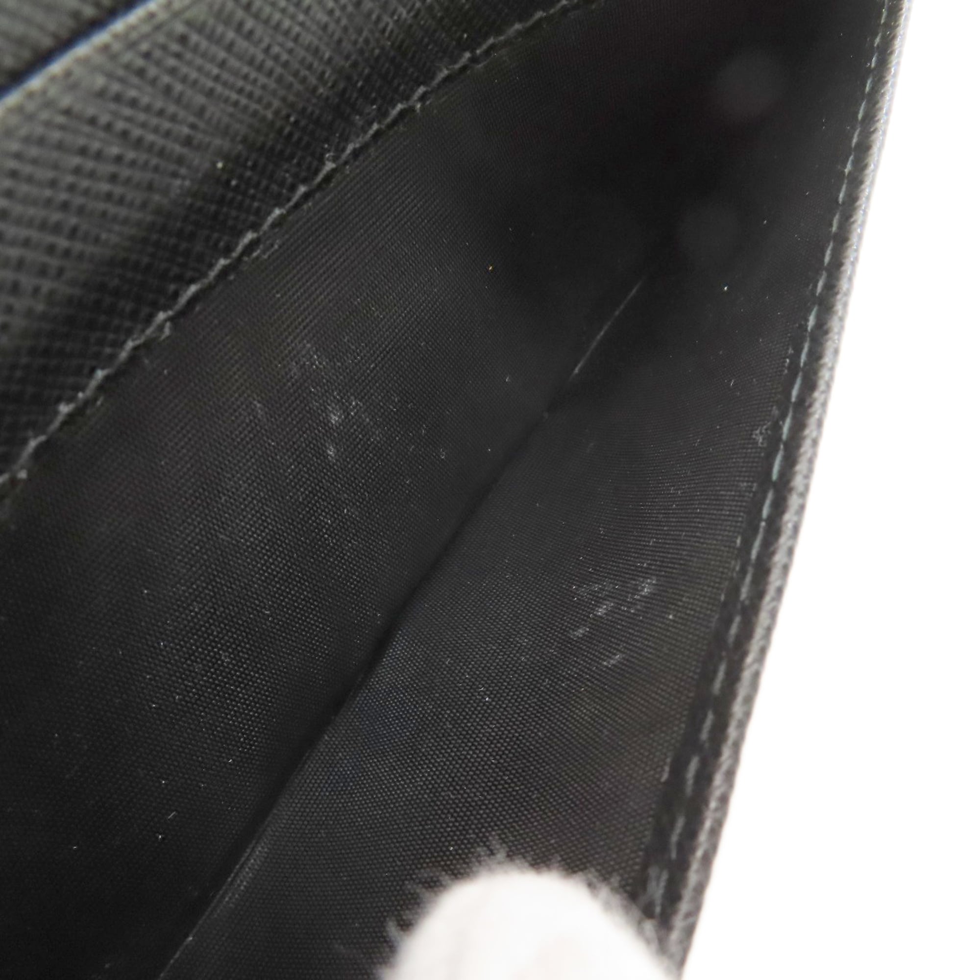 Prada Black Leather Long Wallet (Bi-Fold) (Pre-Owned)