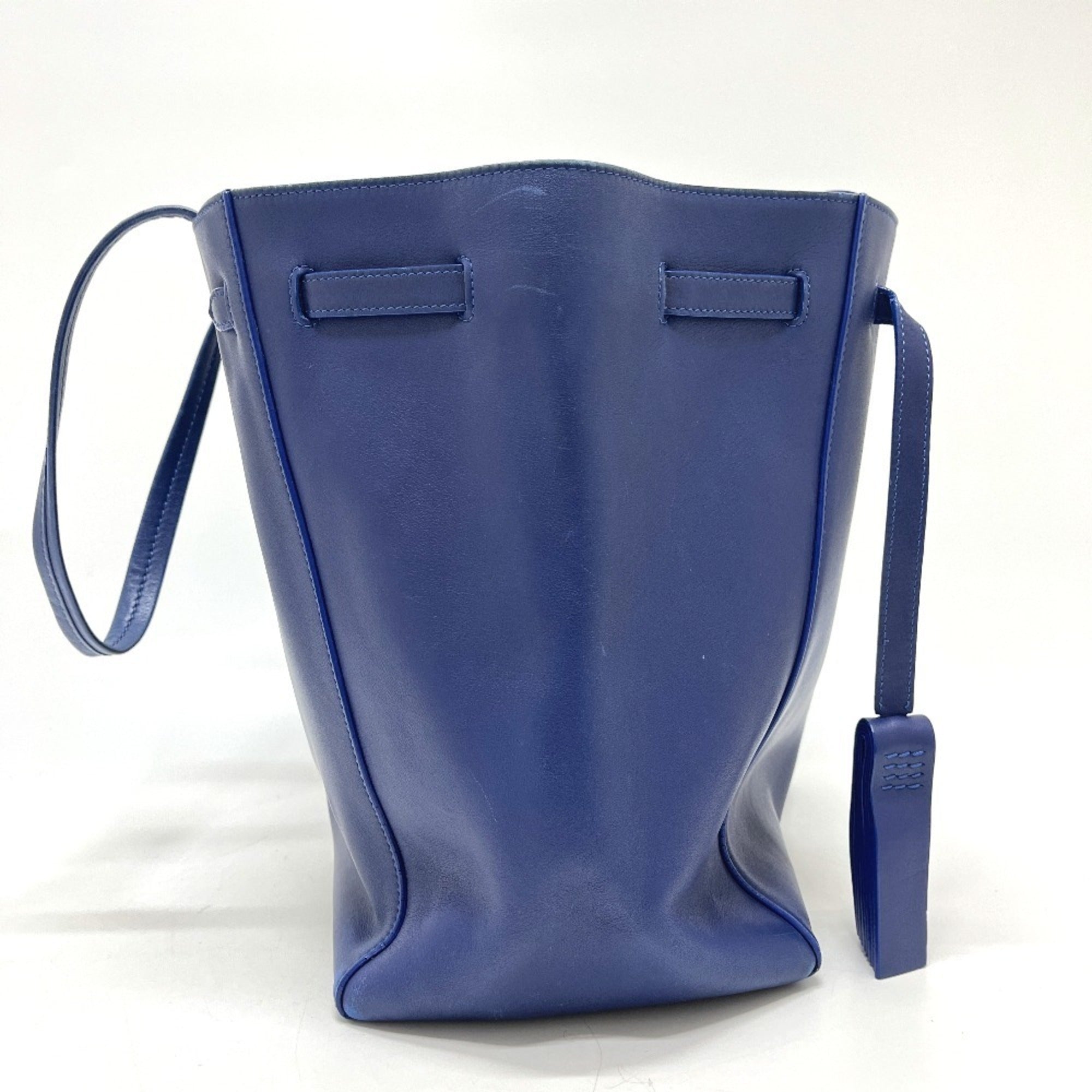 Celine Blue Leather Handbag Tote Bag (Pre-Owned)