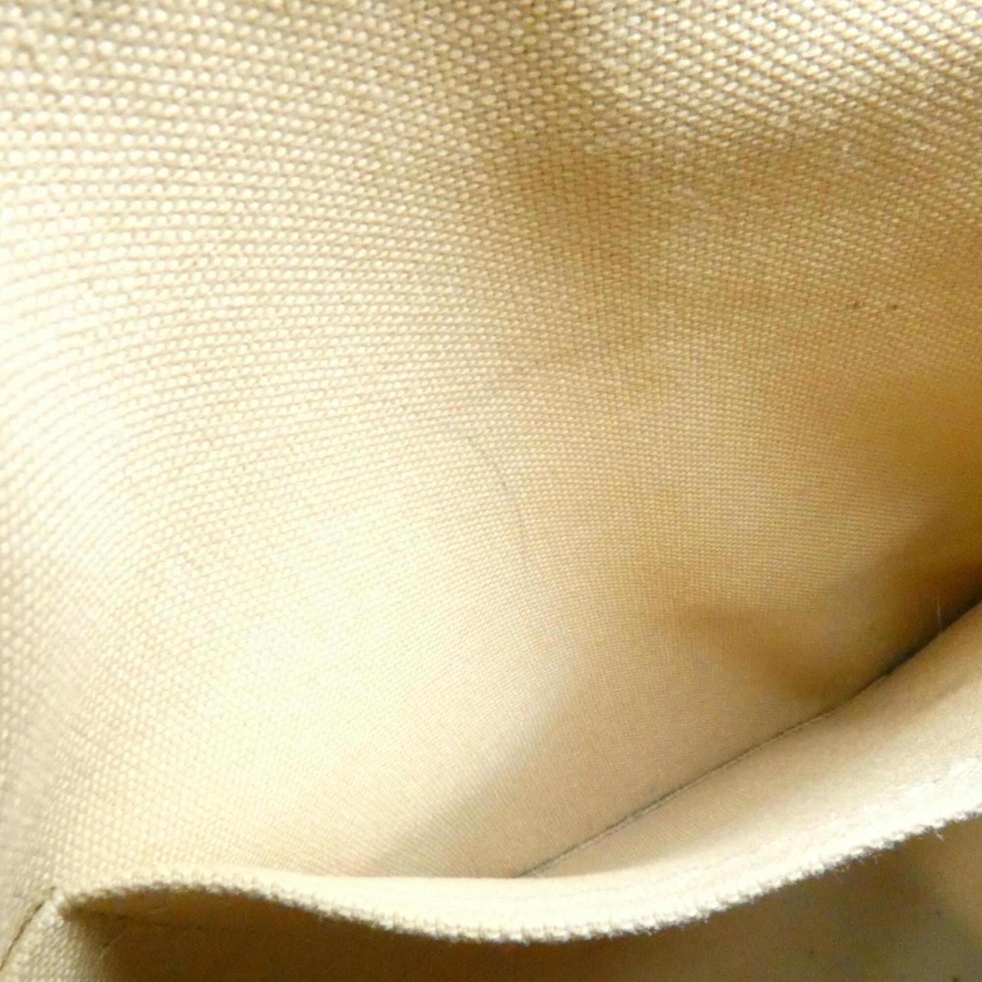 Louis Vuitton Azur White Coated Canvas Handbag (Pre-Owned)