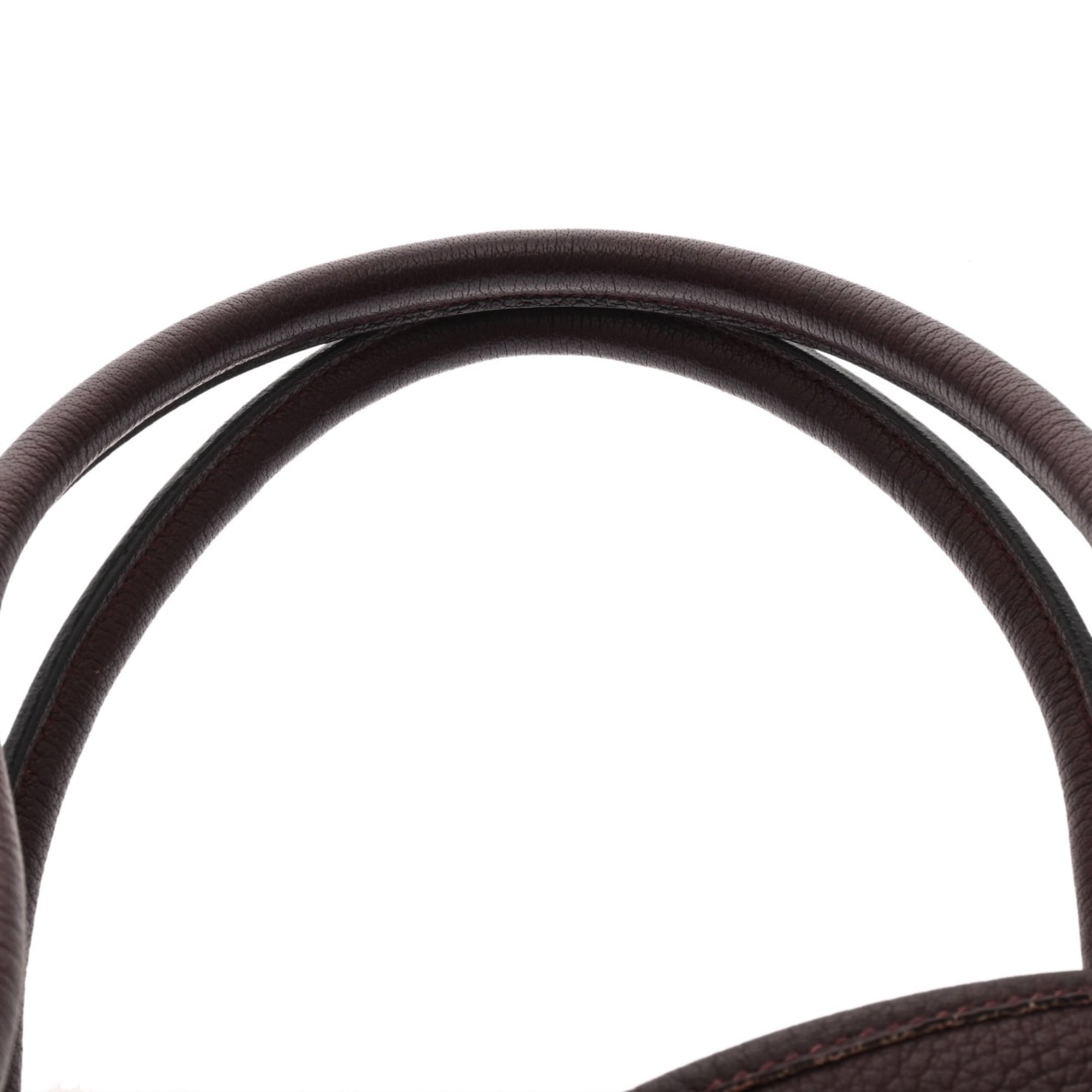 Hermes Garden Rouge H Negonda Leather Handbag (Pre-Owned)