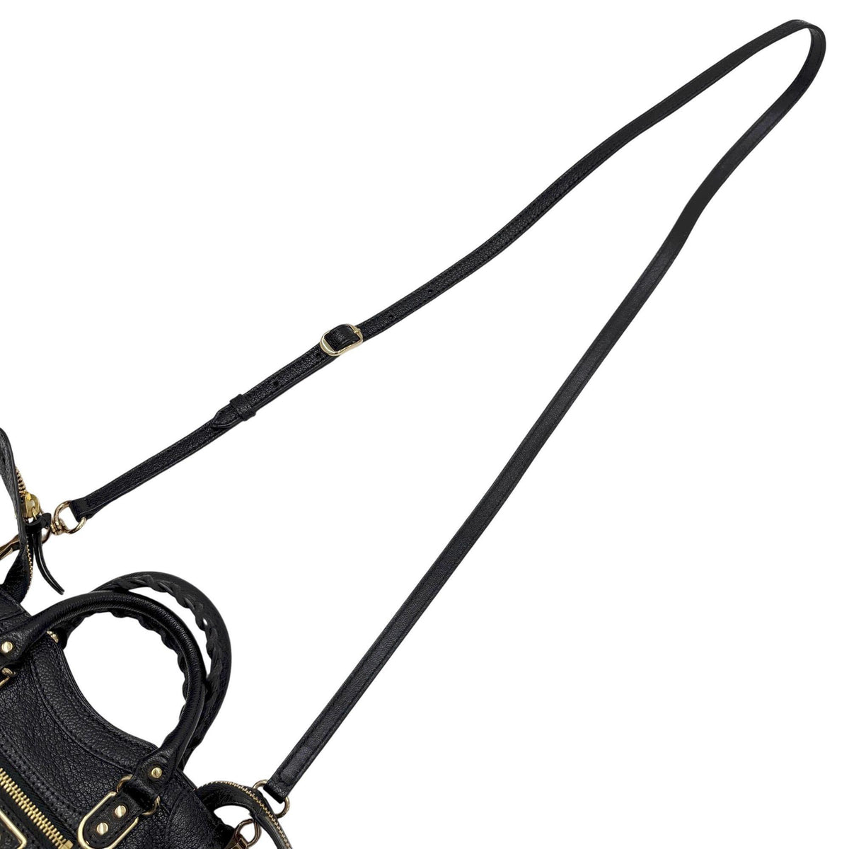 Balenciaga Black Leather Handbag Shoulder Bag (Pre-Owned)