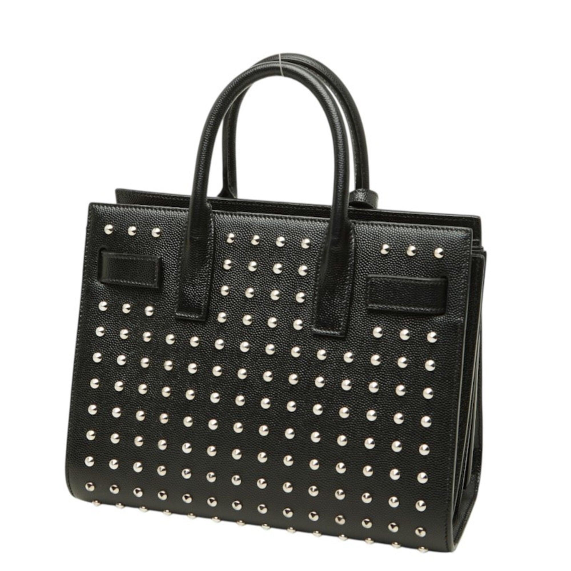 Saint Laurent Black Leather Handbag Shoulder Bag (Pre-Owned)