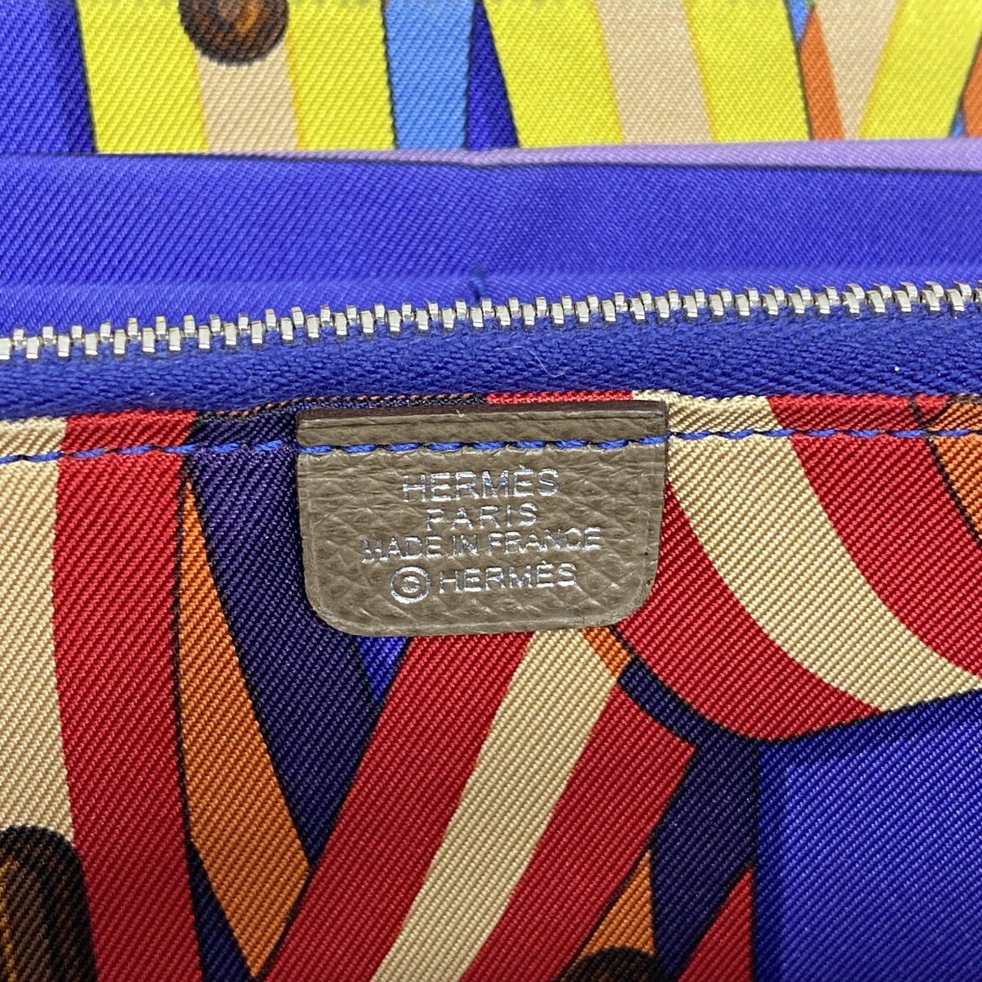 Hermes Etoupe Gray Leather Long Wallet (Bi-Fold) (Pre-Owned)