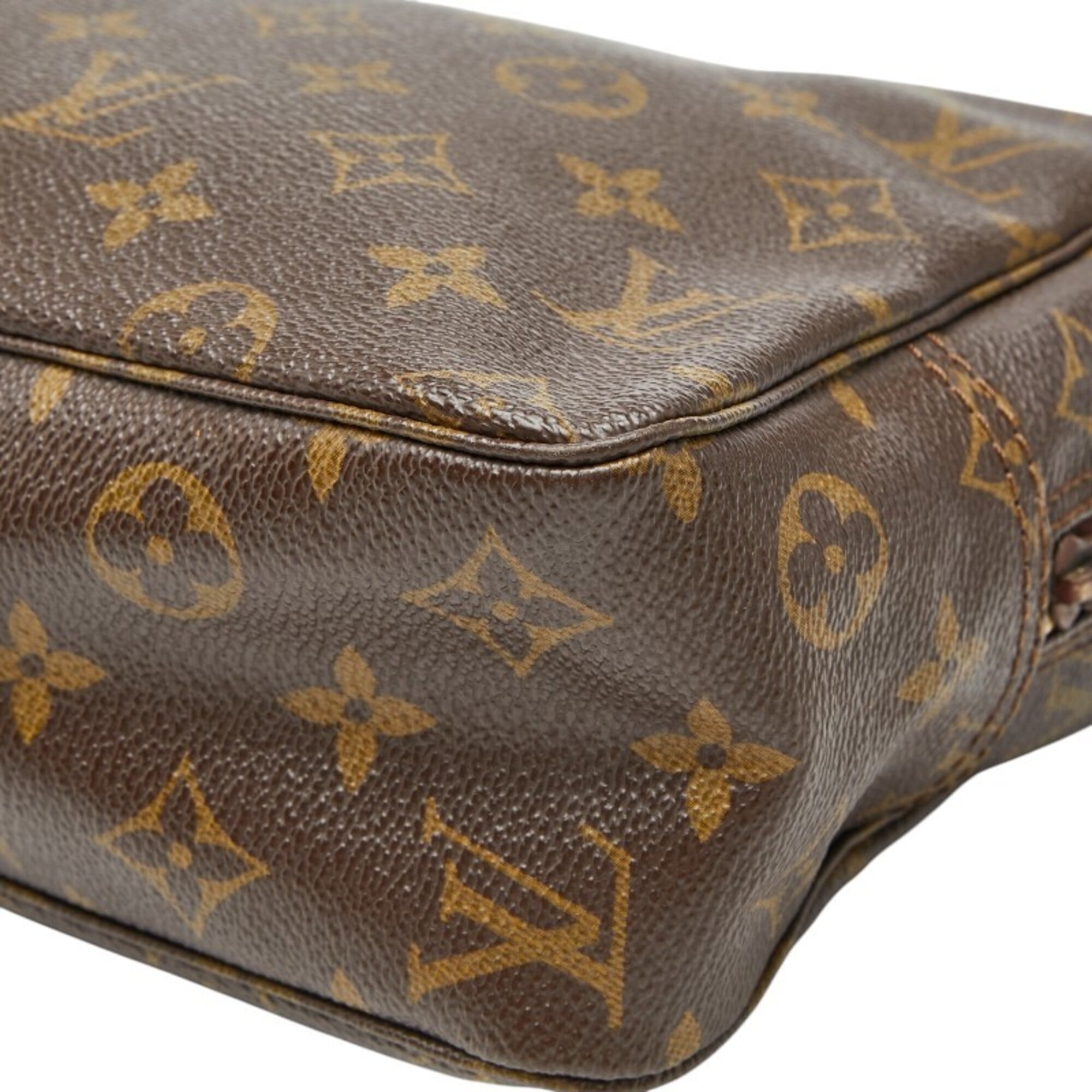 Louis Vuitton Brown Pvc Leather Clutch Bag (Pre-Owned)