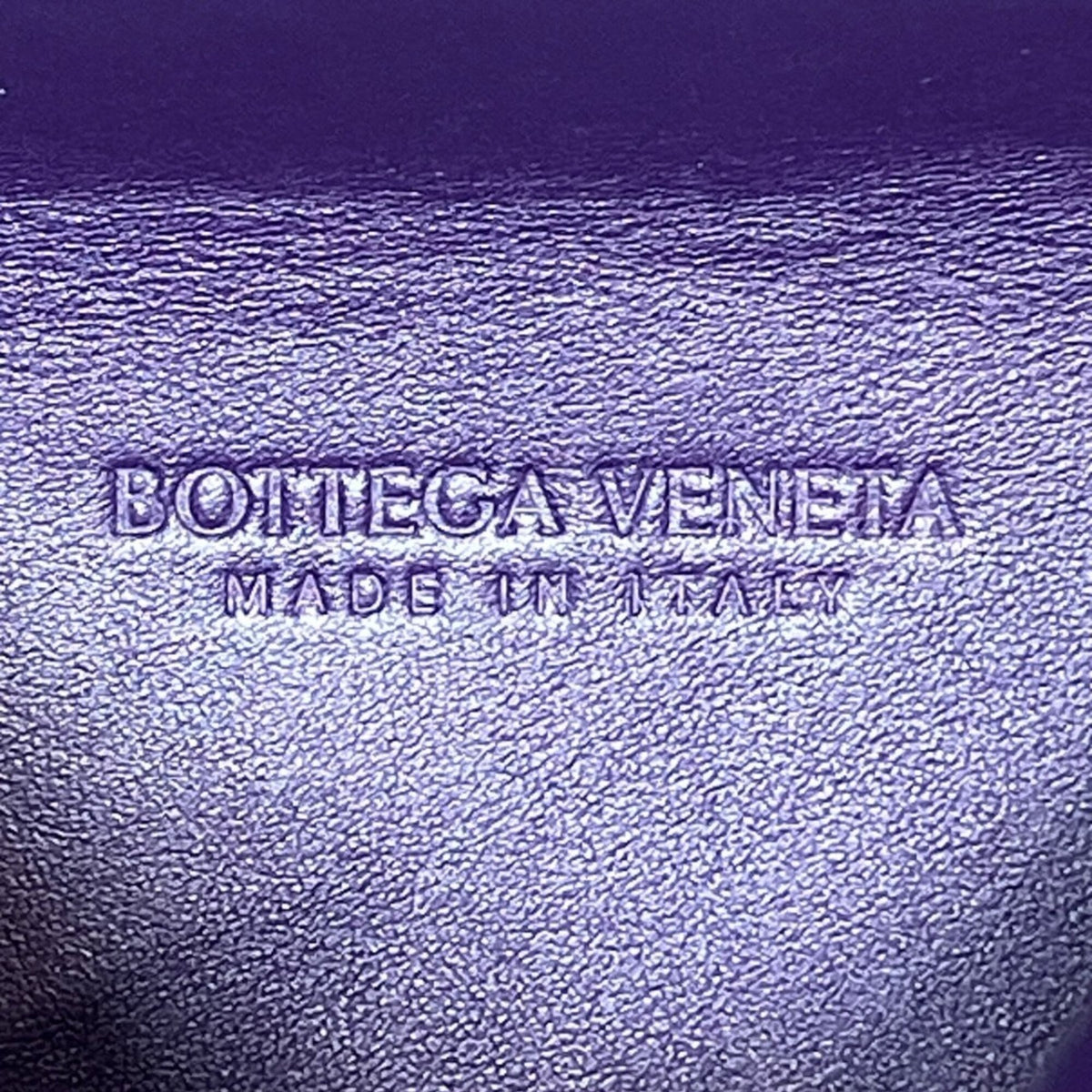 Bottega Veneta Purple Leather Handbag Pouch (Pre-Owned)