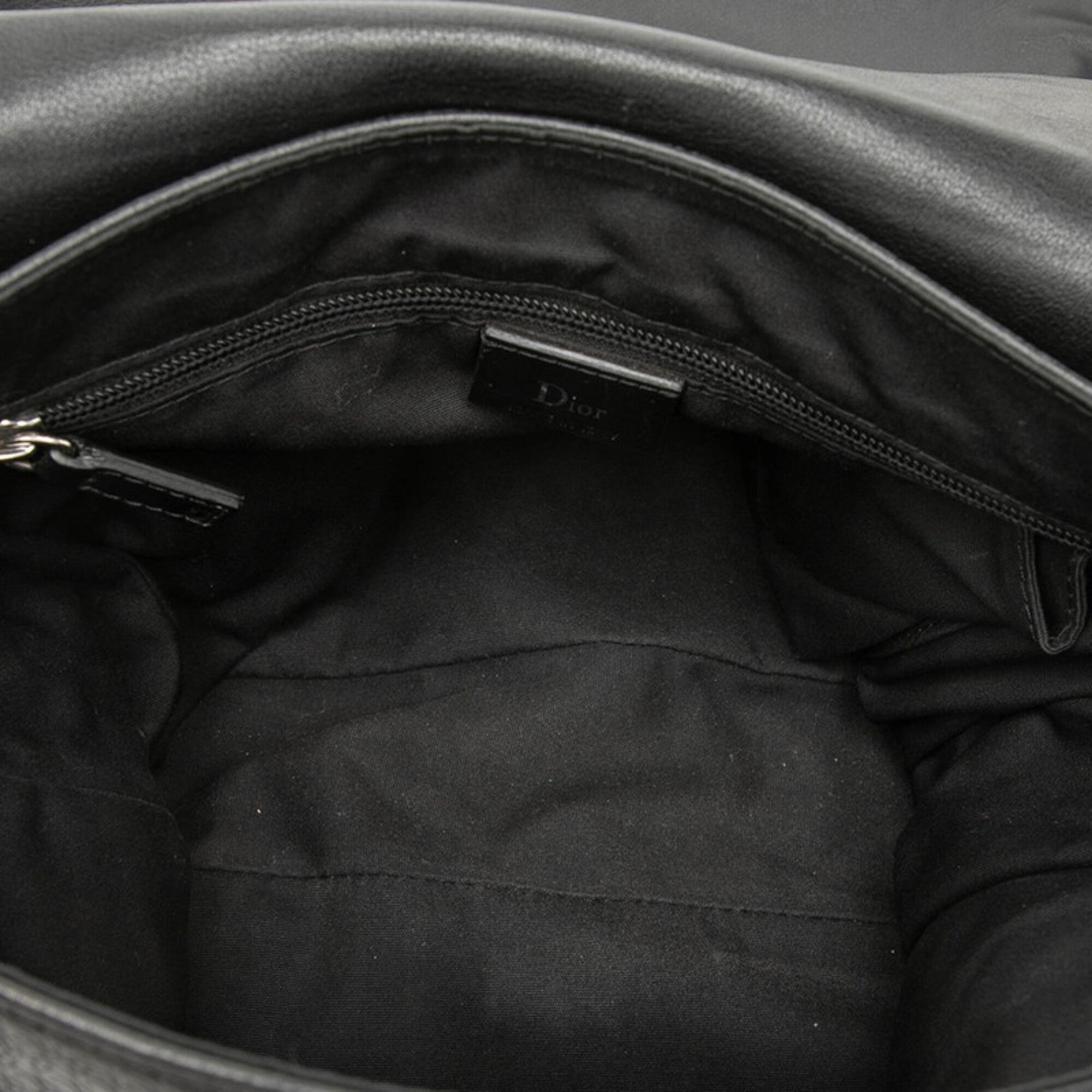 Dior Homme Black Leather Messenger Bag Shoulder Bag (Pre-Owned)