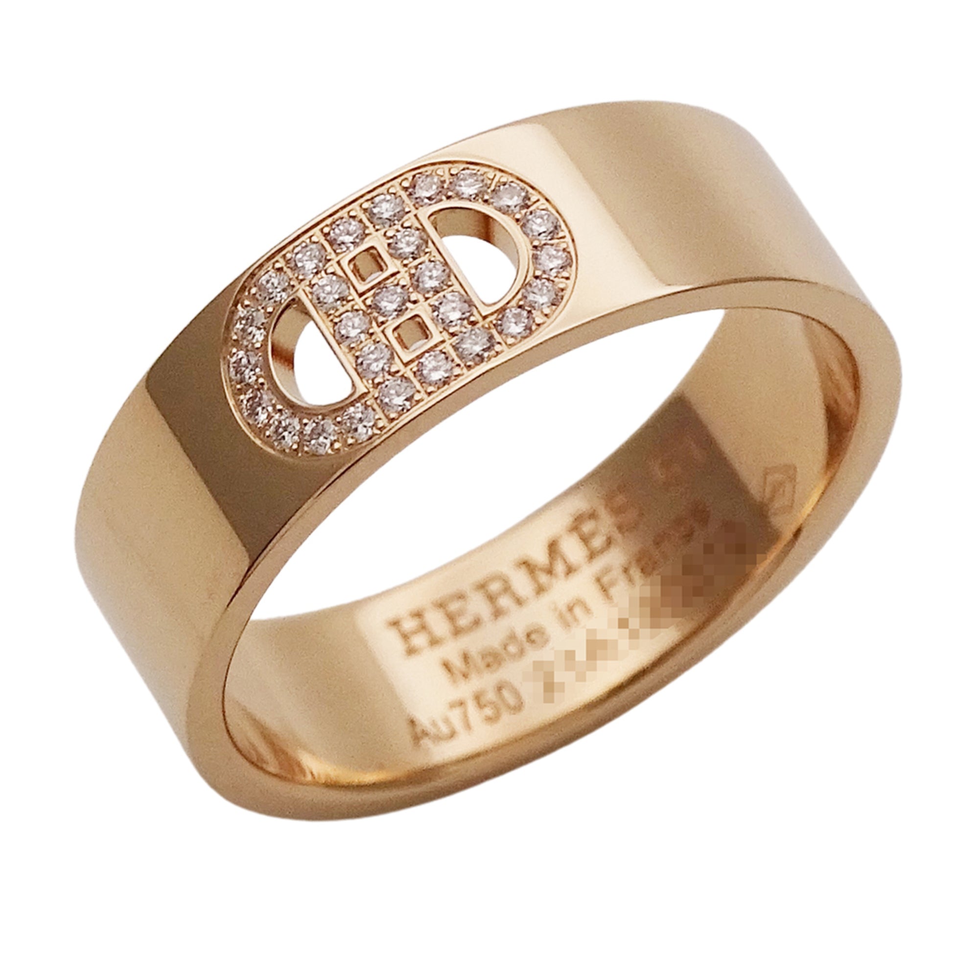 Hermes Pink Gold Pink Gold (18K) Band Ring (Pre-Owned)