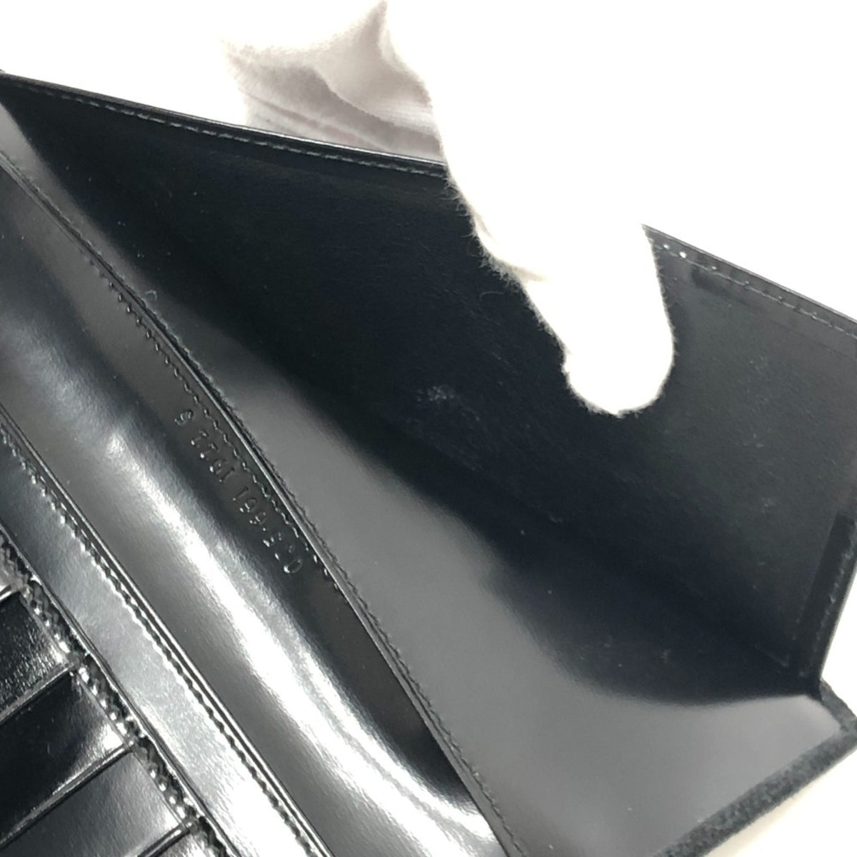 Gucci Black Suede Leather Long Wallet (Bi-Fold) (Pre-Owned)
