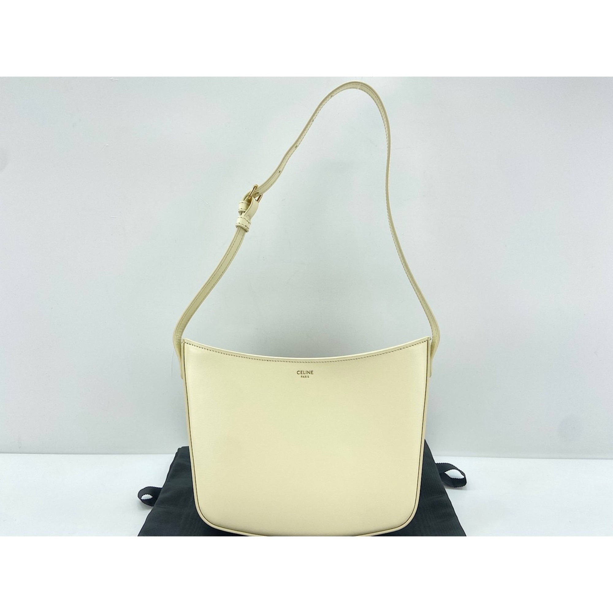 Celine Beige Leather Shoulder Bag (Pre-Owned)