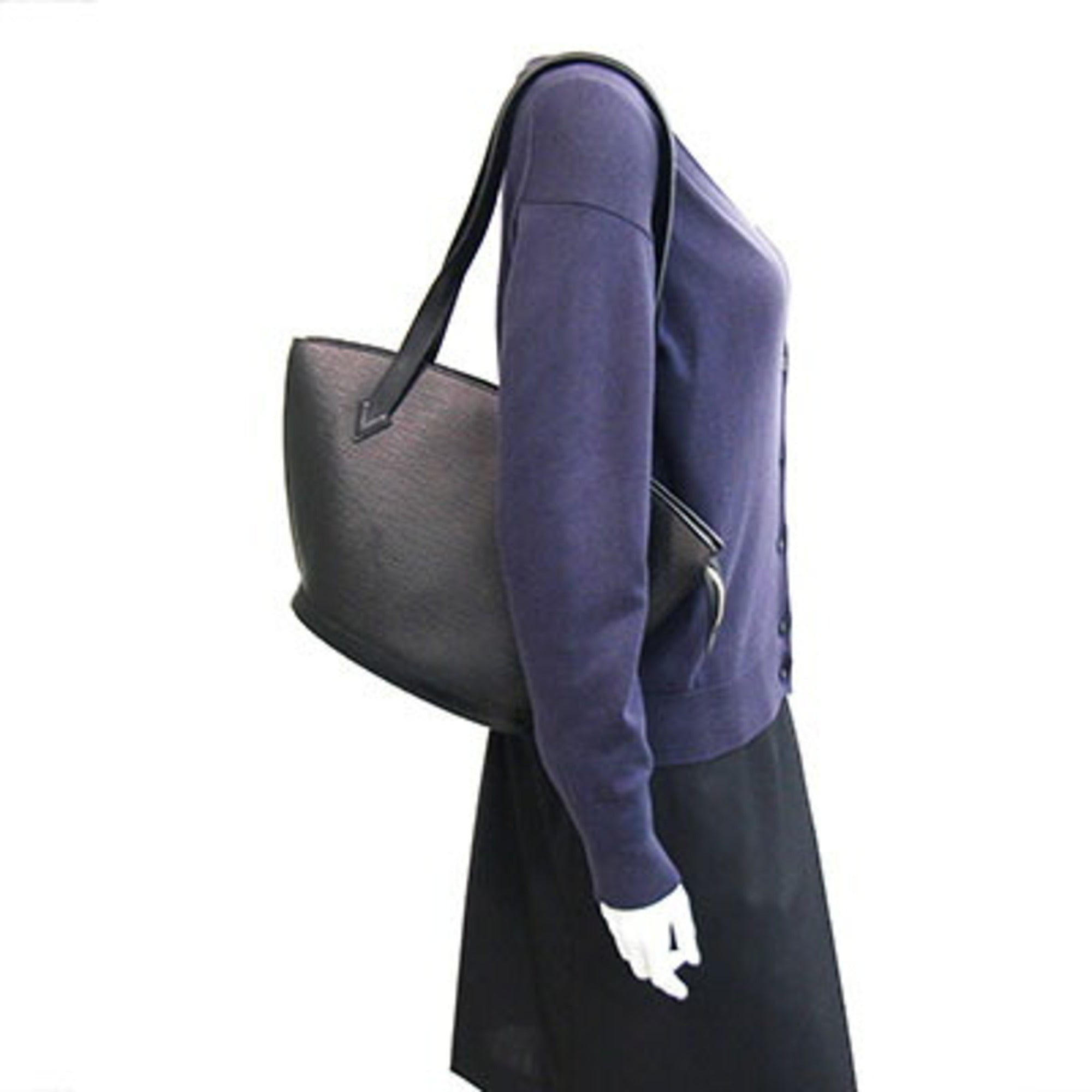 Louis Vuitton Black Noir Leather Tote Bag (Pre-Owned)