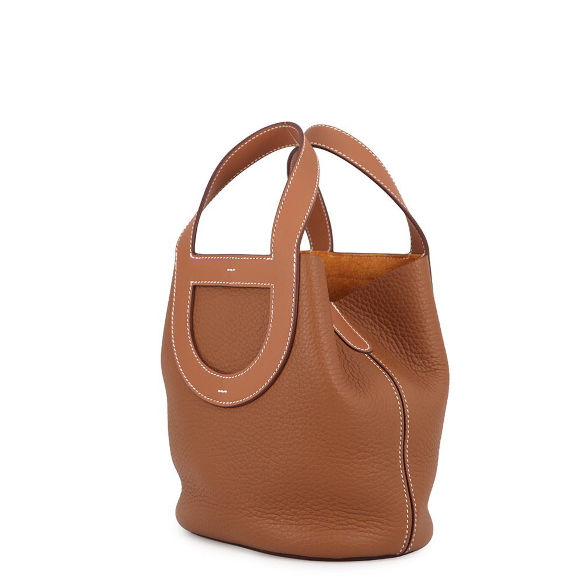 Hermes Gold Taurillon Clemence Leather Tote Bag (Pre-Owned)