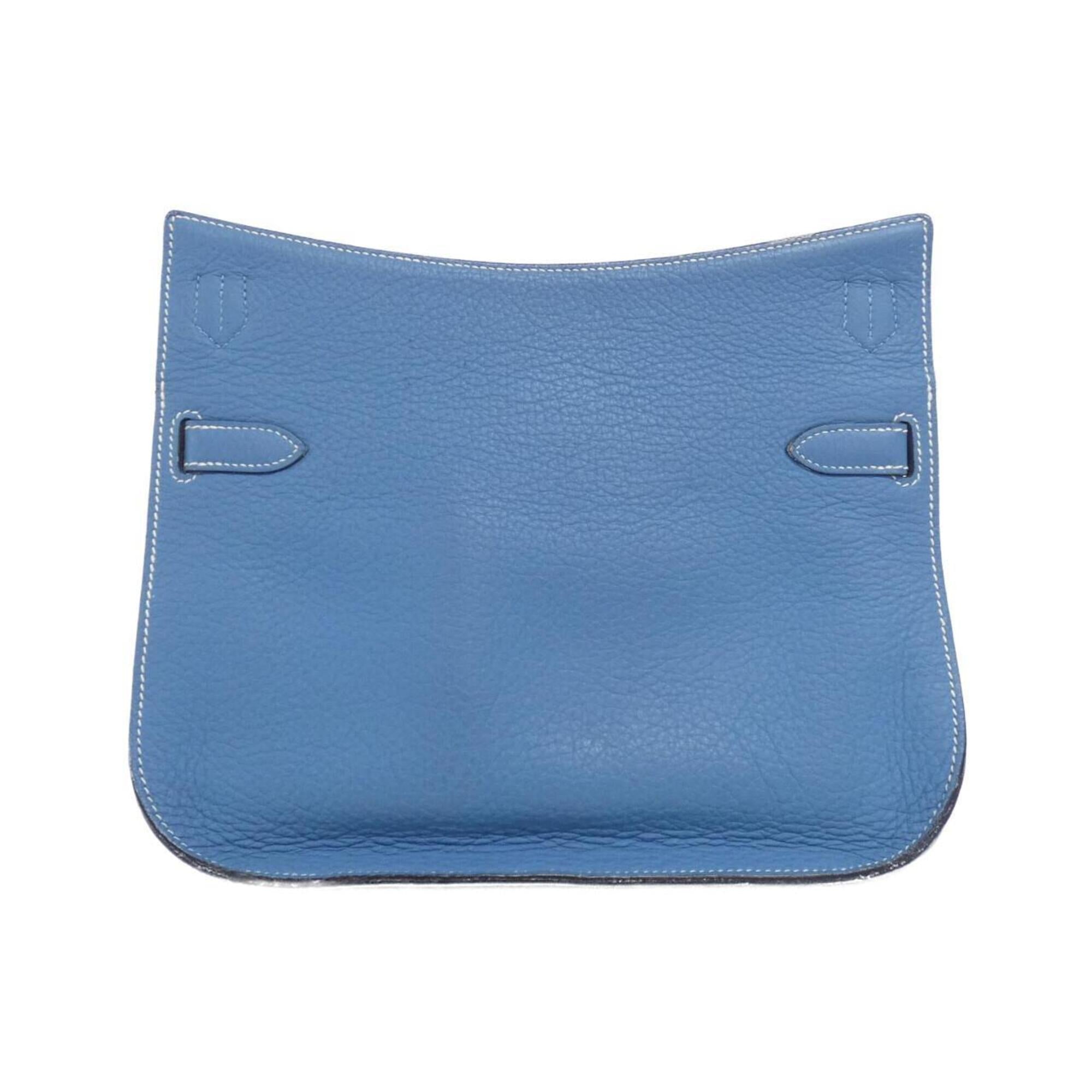 Hermes Blue Jean Taurillon Clemence Leather Shoulder Bag (Pre-Owned)