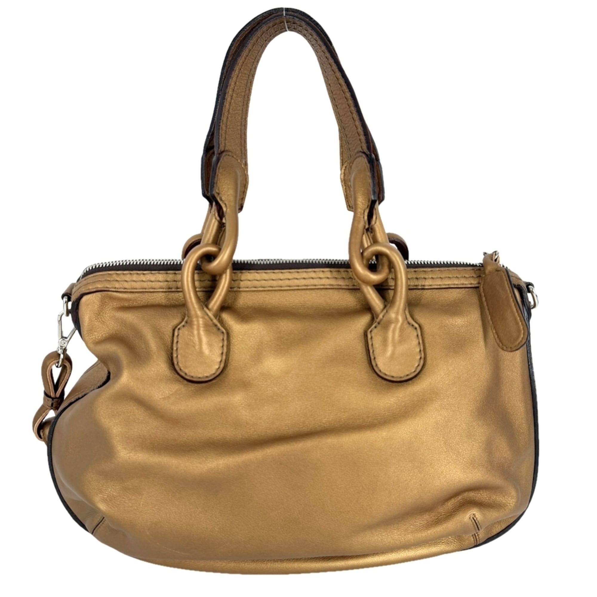 Loewe Bronze Leather Handbag Shoulder Bag (Pre-Owned)
