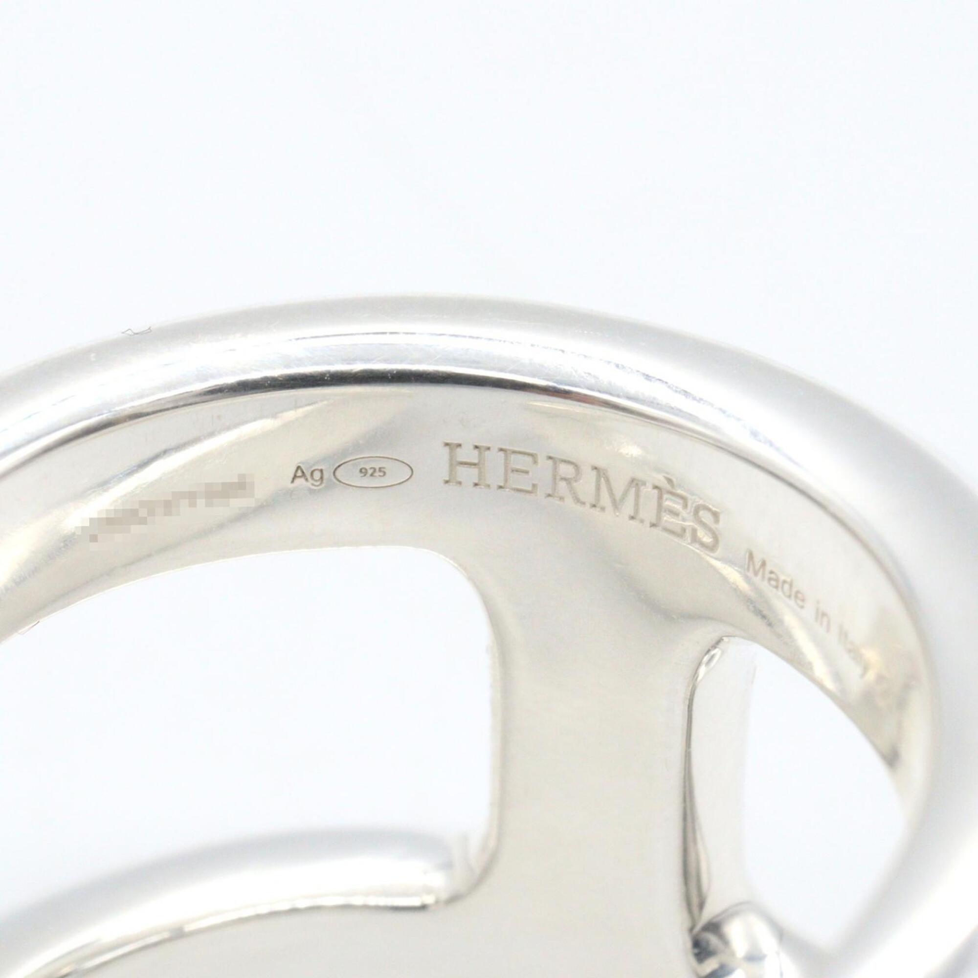 Hermes Silver Silver 925 Band Ring (Pre-Owned)