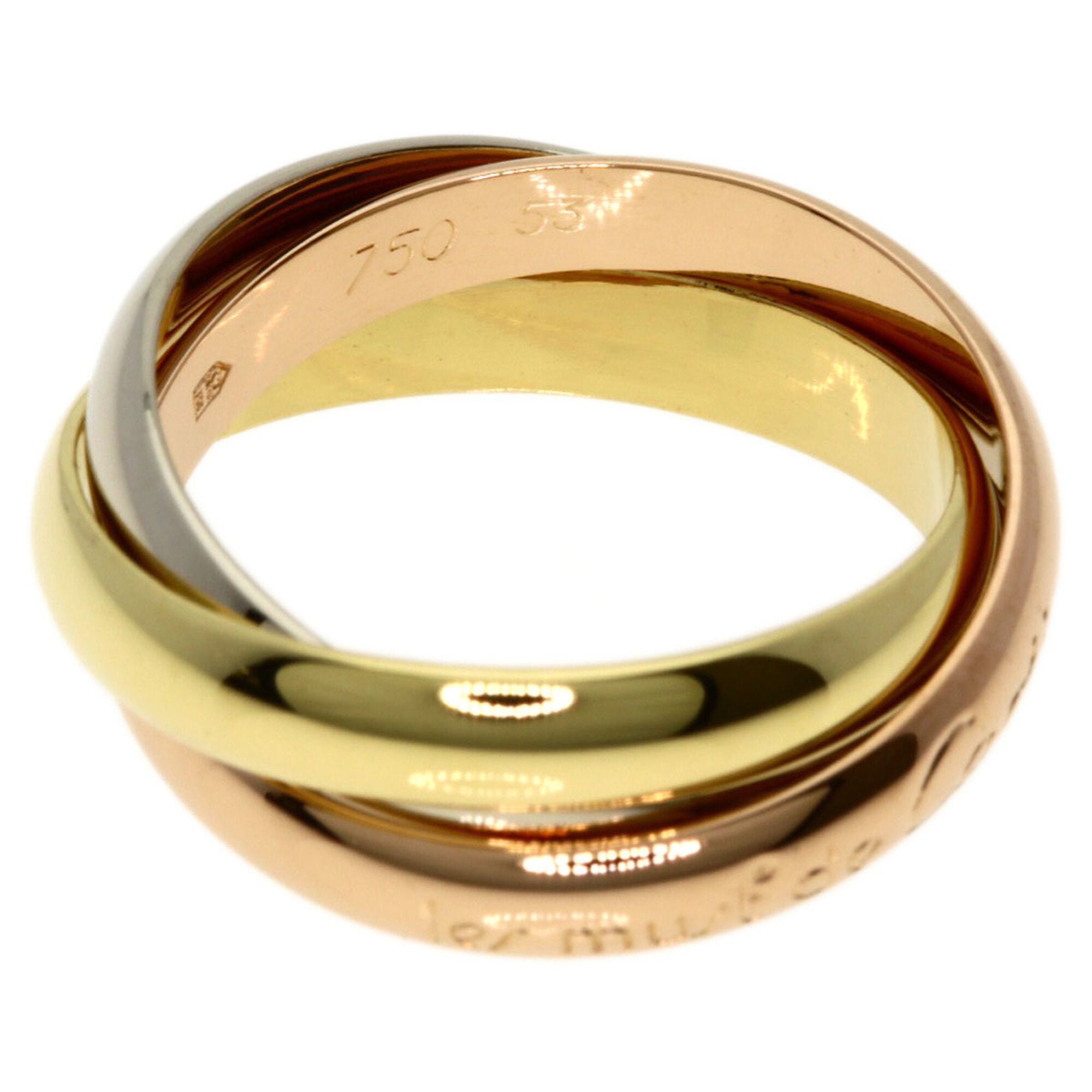 Cartier Trinity Yellow Gold (18K) Pink Gold (18K) White Gold (18K) Band Ring (Pre-Owned)