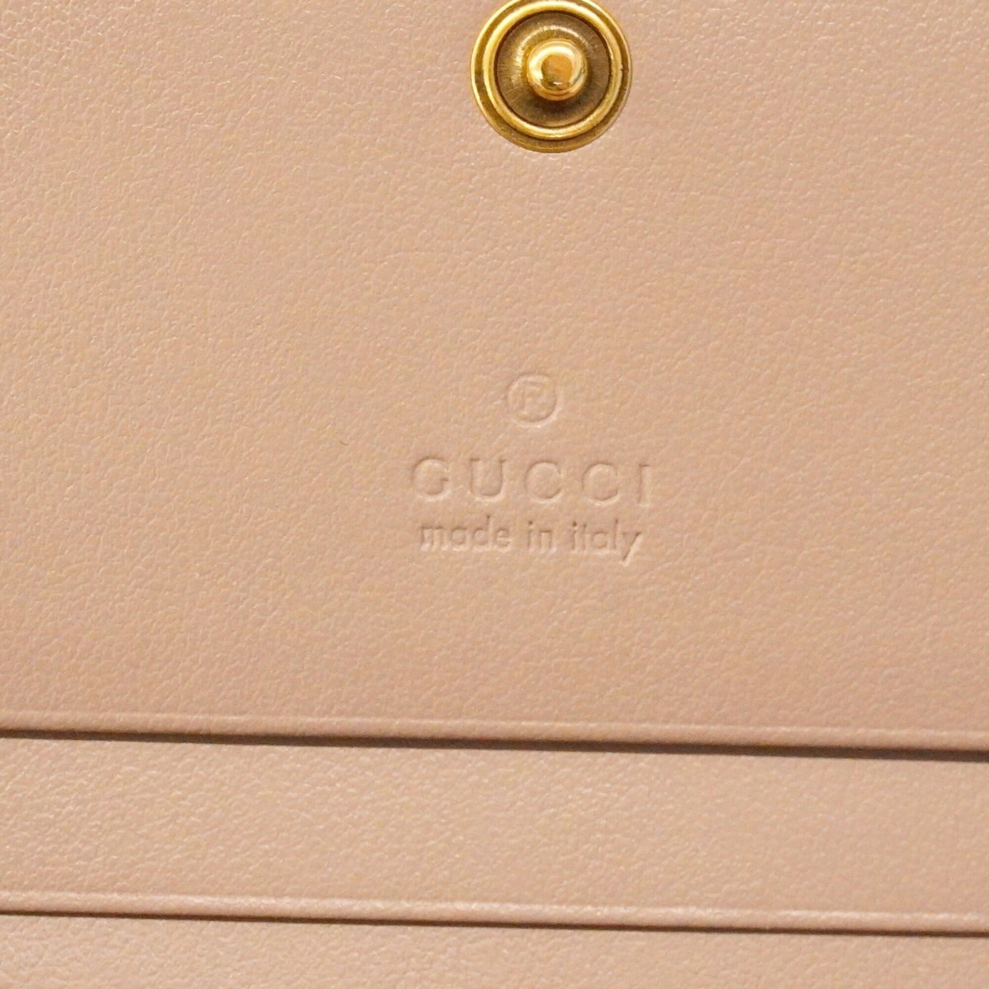 Gucci Pink Beige Leather Wallet (Bi-Fold) (Pre-Owned)