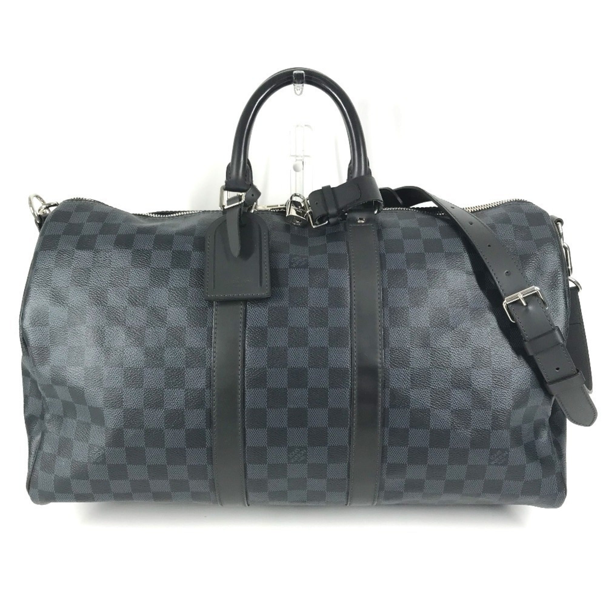Louis Vuitton Damier Cobalt Navy Canvas Boston Bag Shoulder Bag (Pre-Owned)