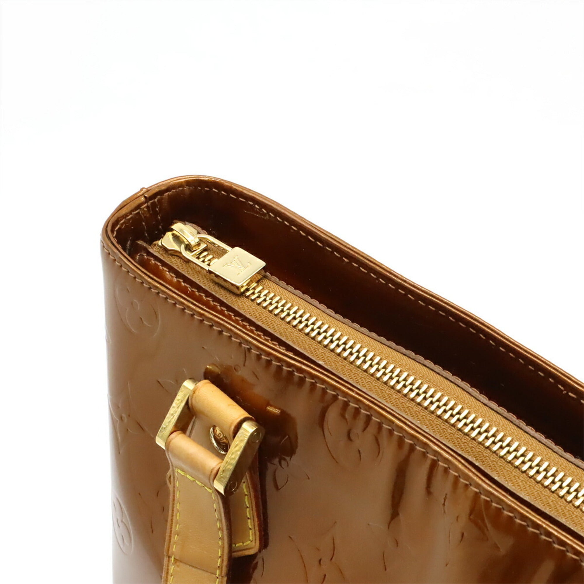 Louis Vuitton Bronze Leather Shoulder Bag Tote Bag (Pre-Owned)