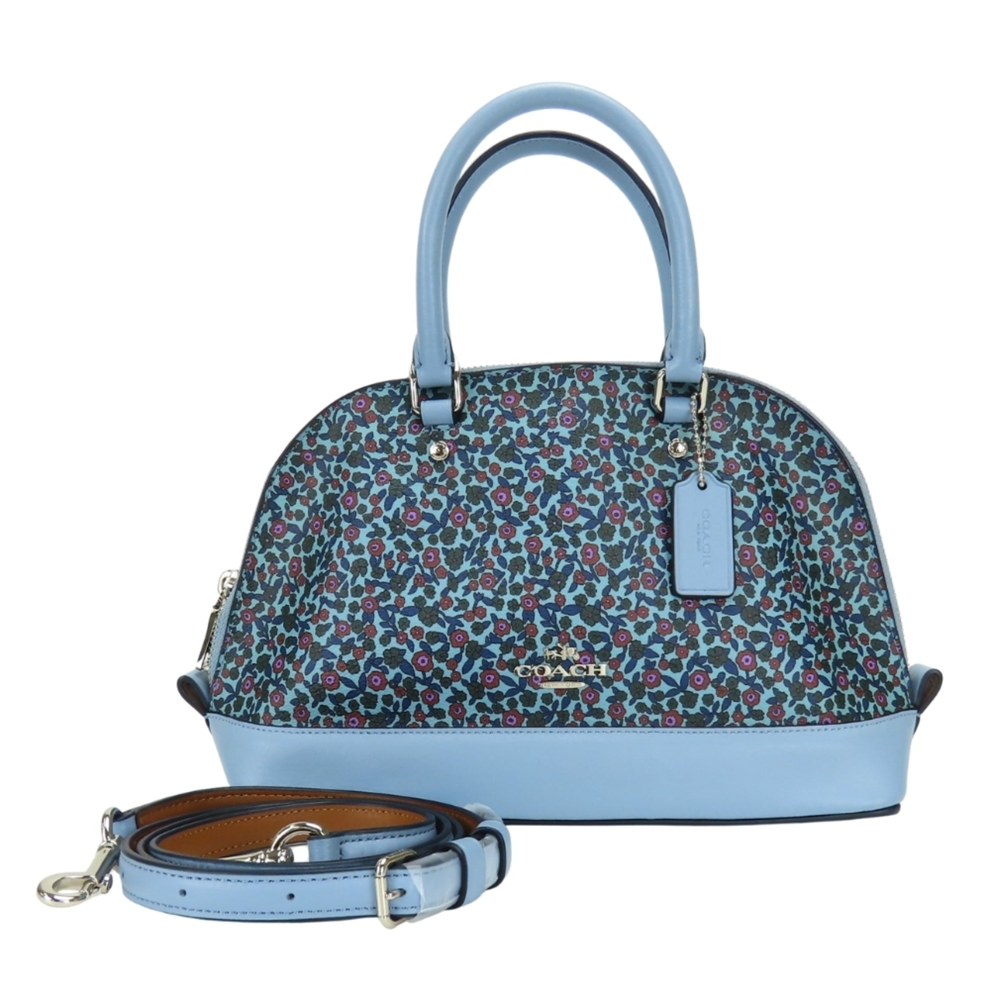 Coach Blue Pvc Leather Handbag Shoulder Bag (Pre-Owned)