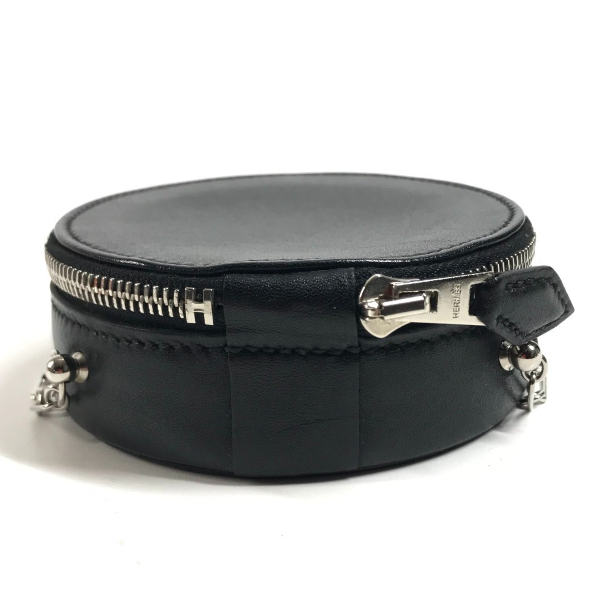 Hermes Black Swift Leather Pochette Shoulder Bag (Pre-Owned)