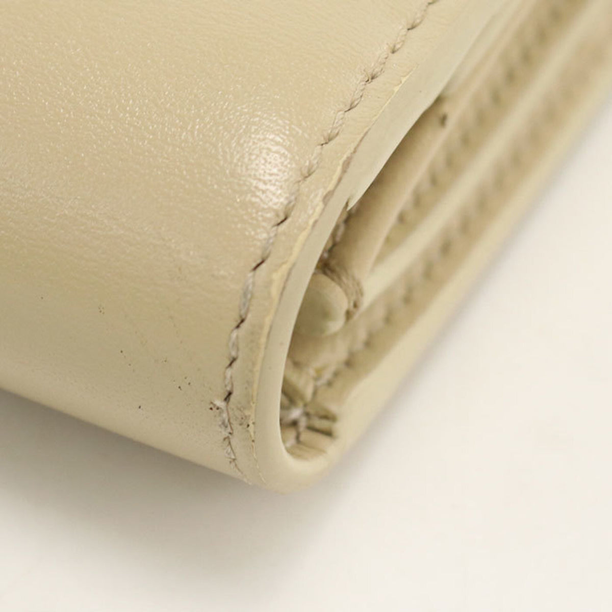 Celine Beige Leather Wallet (Tri-Fold) (Pre-Owned)