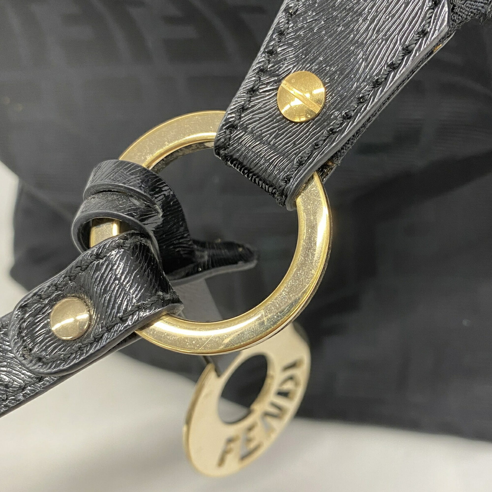 Fendi Black Nylon Canvas Tote Bag (Pre-Owned)