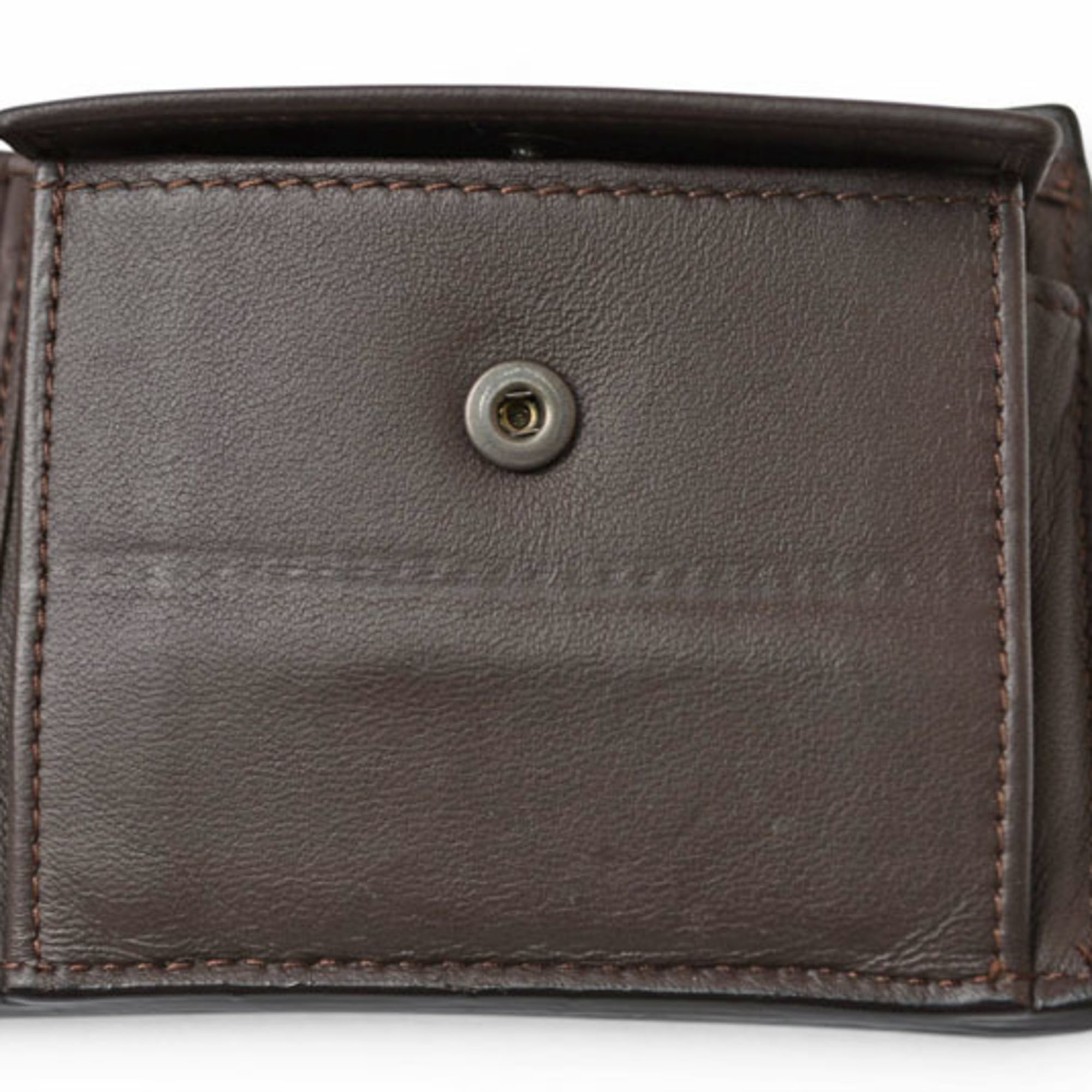 Bottega Veneta Intrecciato Dark Brown Wallet (Bi-Fold) (Pre-Owned)