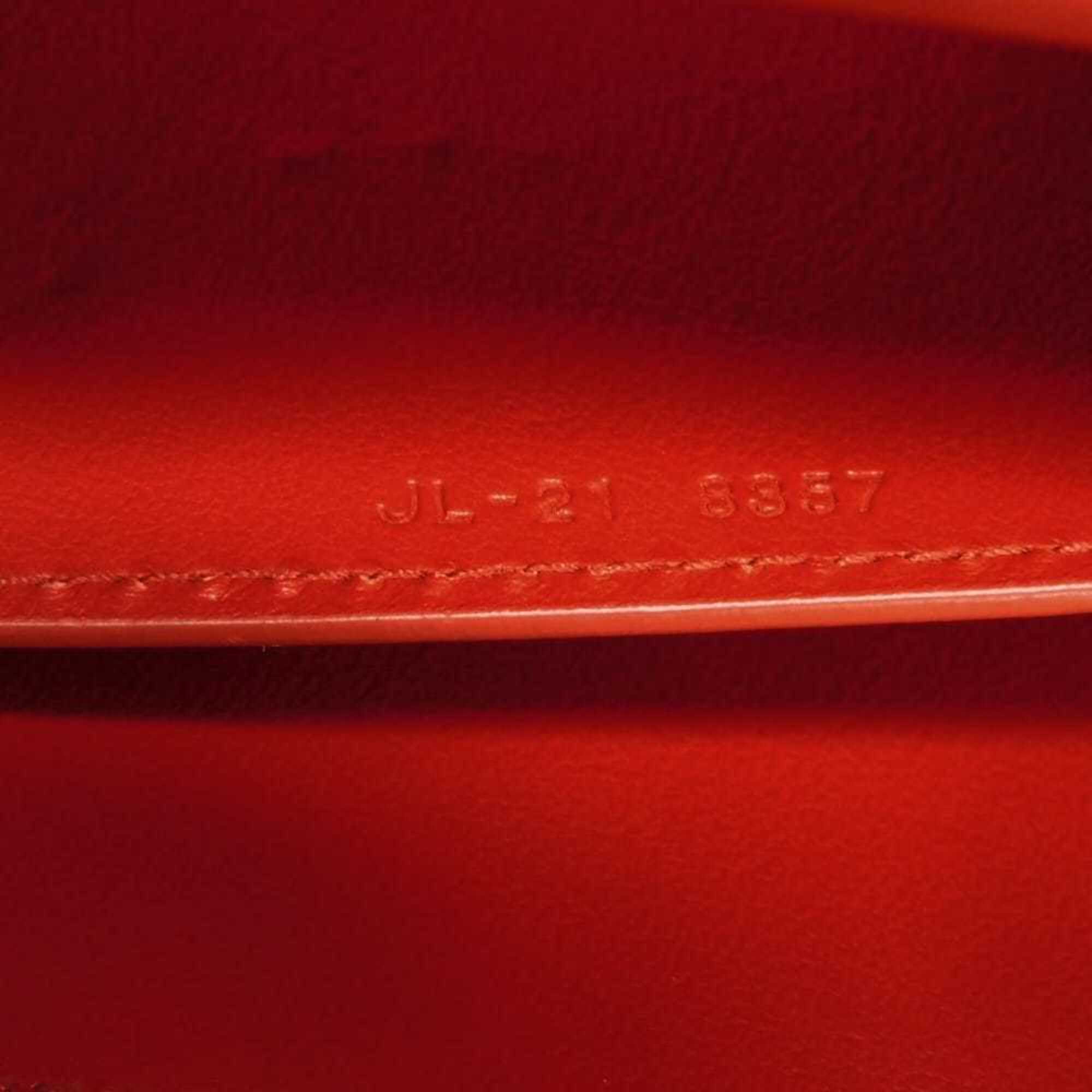 Salvatore Ferragamo Red Color Leather Shoulder Bag (Pre-Owned)