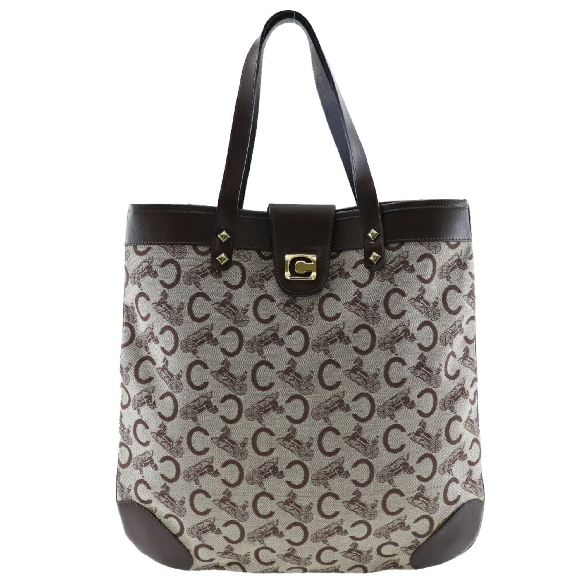 Celine Macadam Brown Canvas Tote Bag (Pre-Owned)