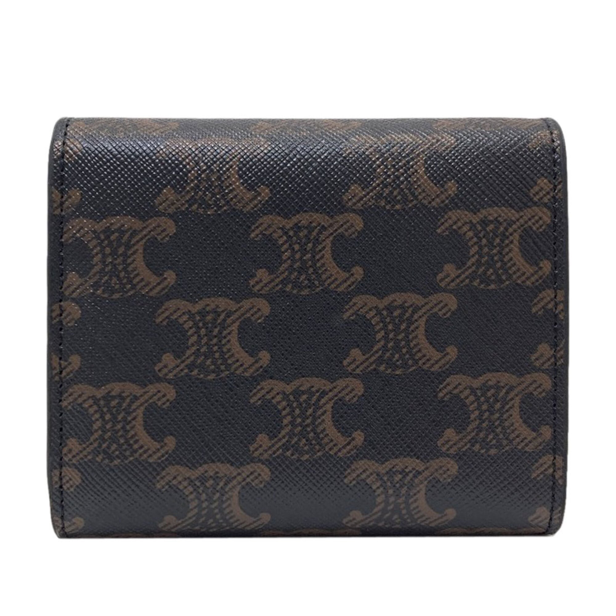 Celine Dark Brown Leather Wallet (Bi-Fold) (Pre-Owned)