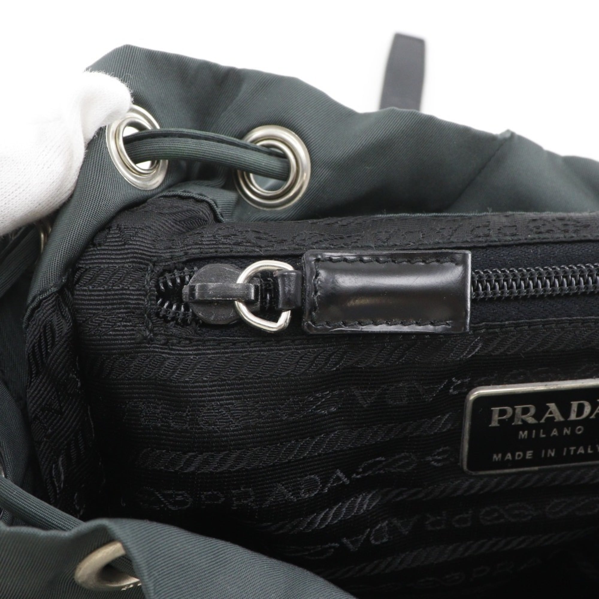 Prada Green Nylon Backpack (Pre-Owned)
