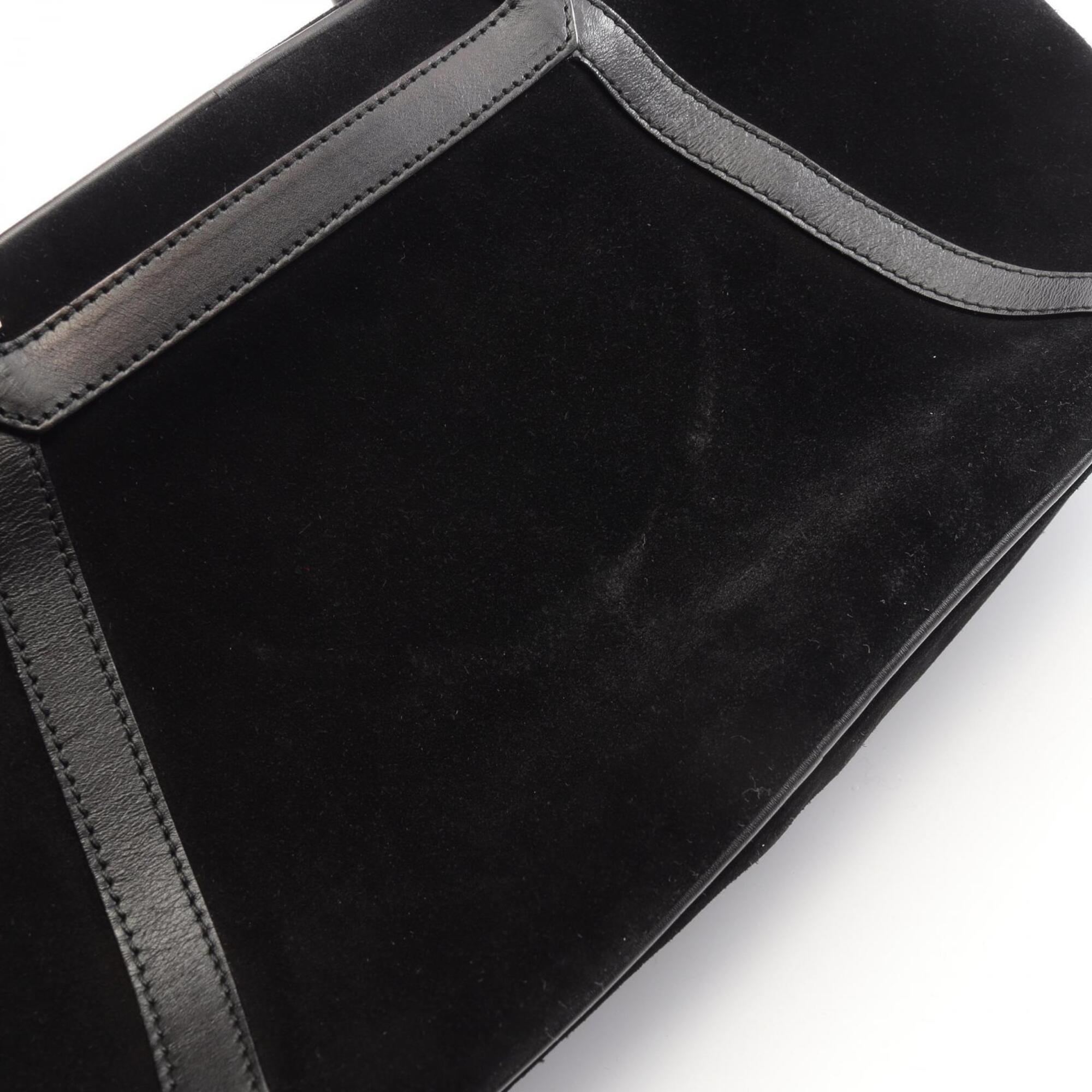 Gucci Black Suede Leather Handbag (Pre-Owned)
