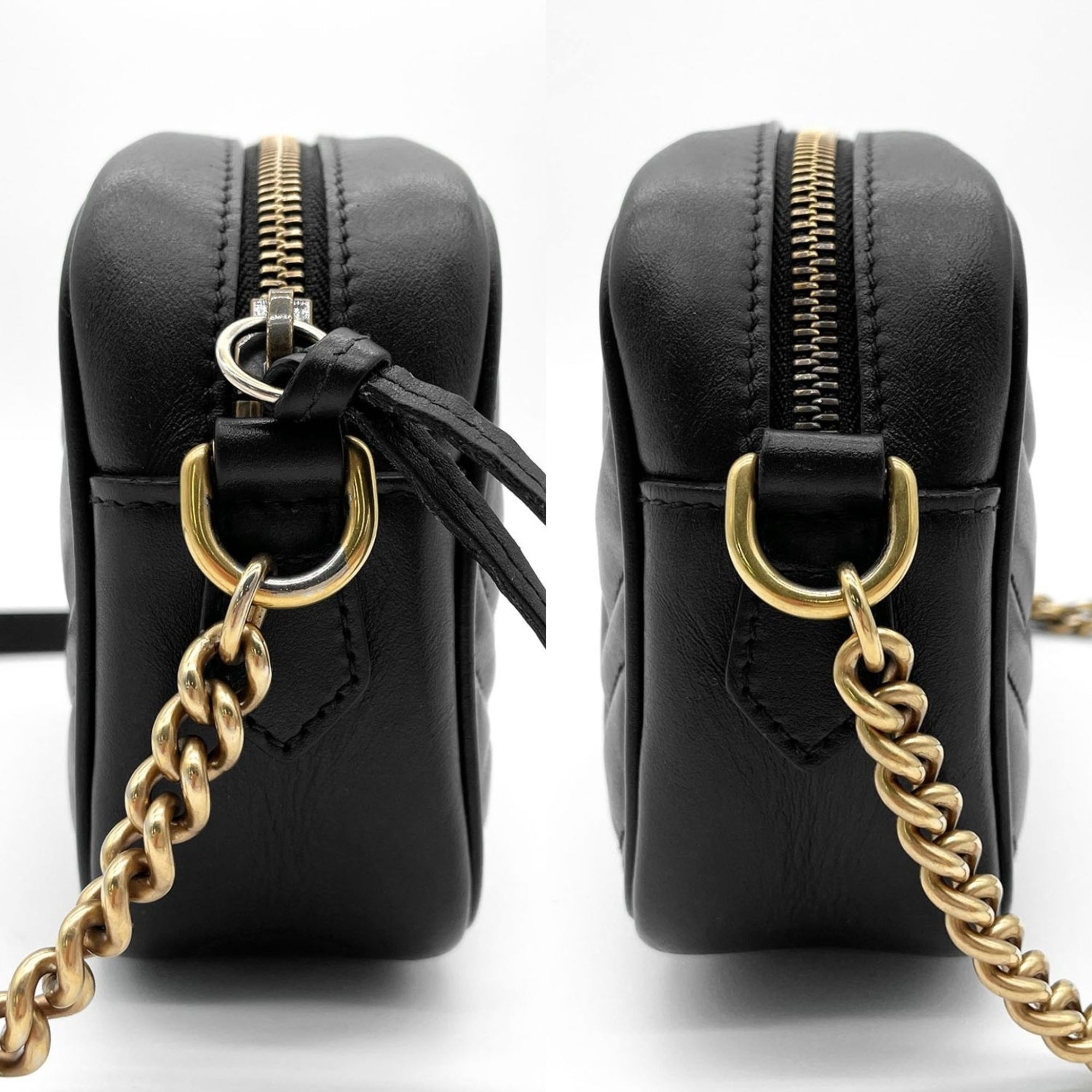 Gucci Black Metal Leather Shoulder Bag (Pre-Owned)