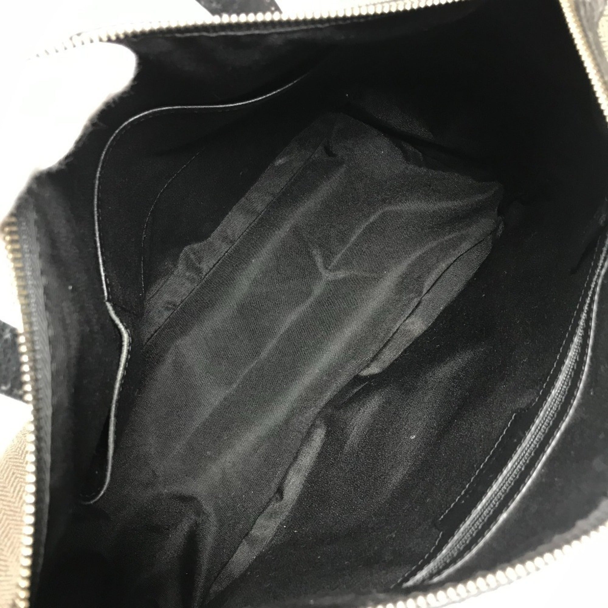 Bvlgari Collezione Black Gray Pvc Leather Shoulder Bag Tote Bag (Pre-Owned)