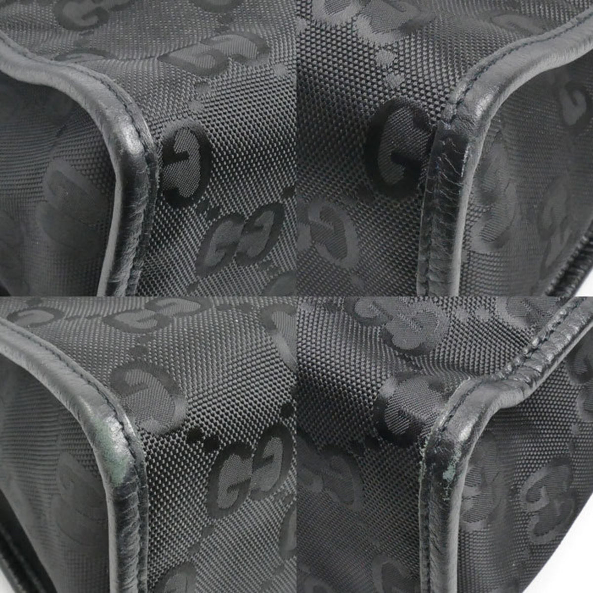 Gucci Black Nylon Leather Shoulder Bag (Pre-Owned)